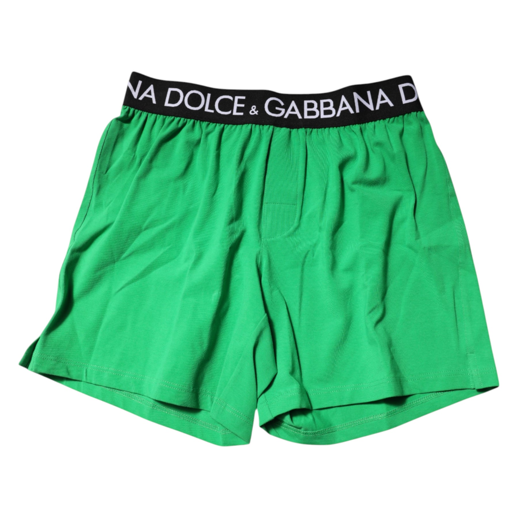 Dolce & Gabbana Green Cotton Regular Boxer Shorts Underwear | Regal Royce