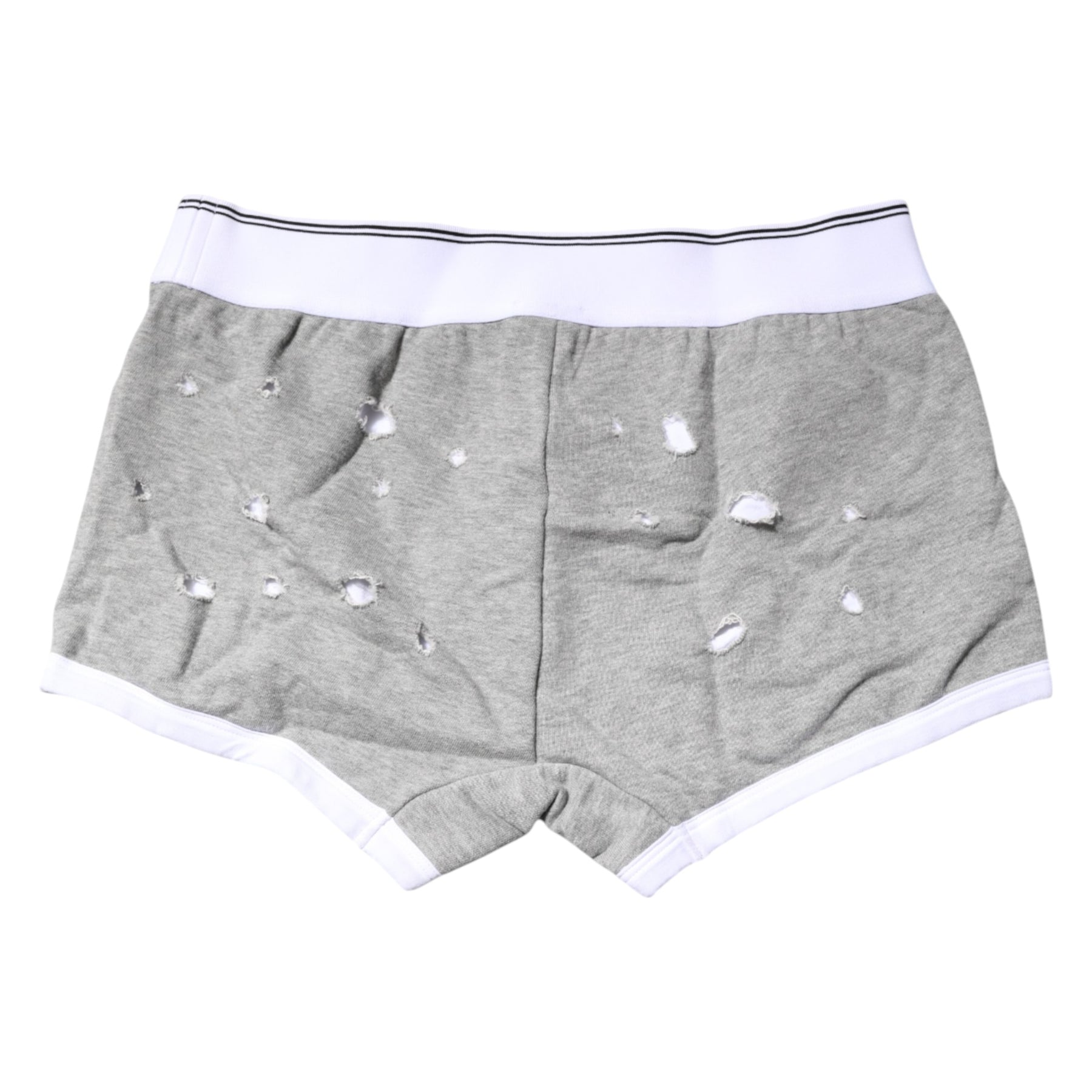 Dolce & Gabbana Gray Cotton Stretch Regular Boxer Underwear | Regal Royce
