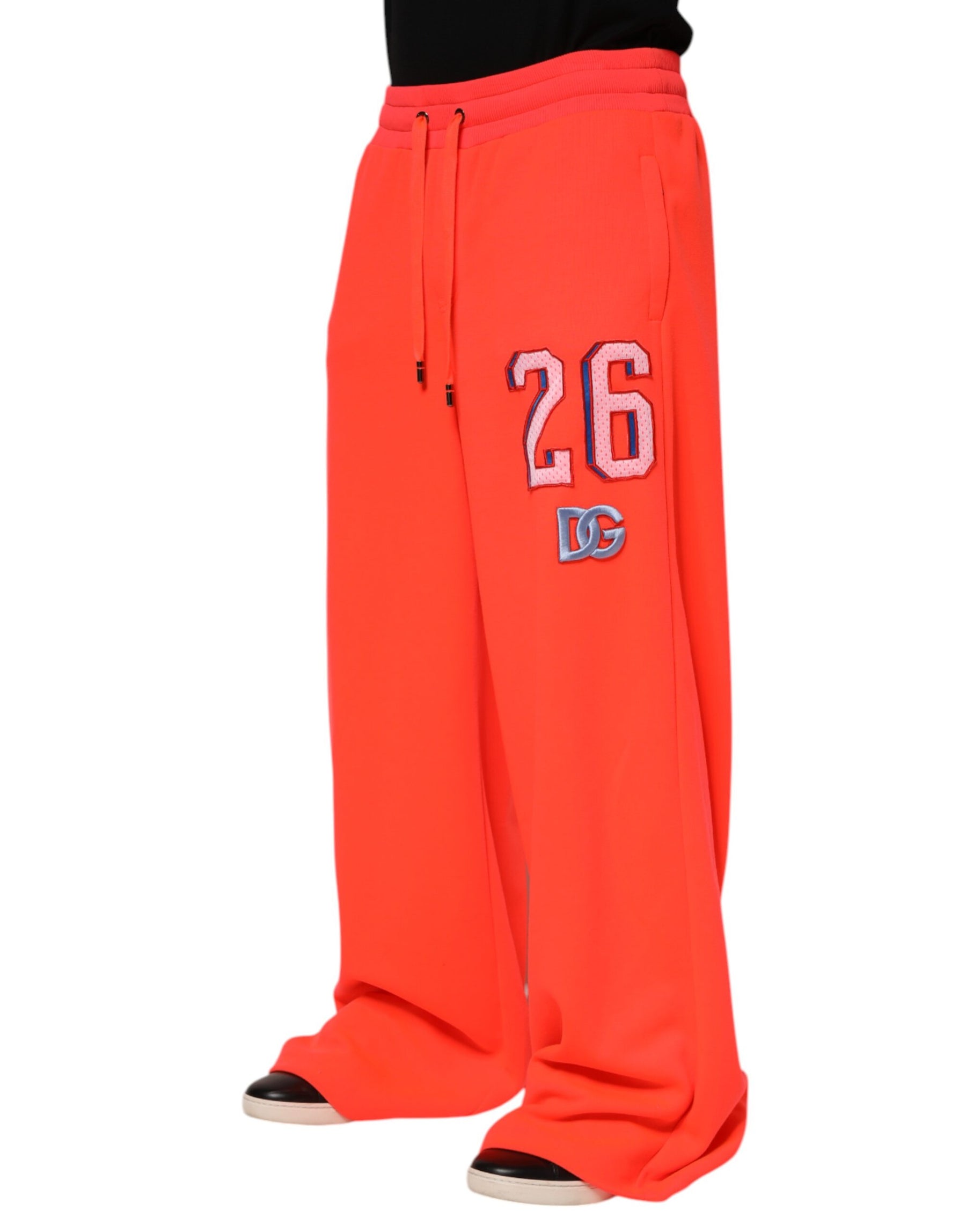 Dolce & Gabbana Orange Polyester Jogger Men Sweatpants Pants | Regal Royce