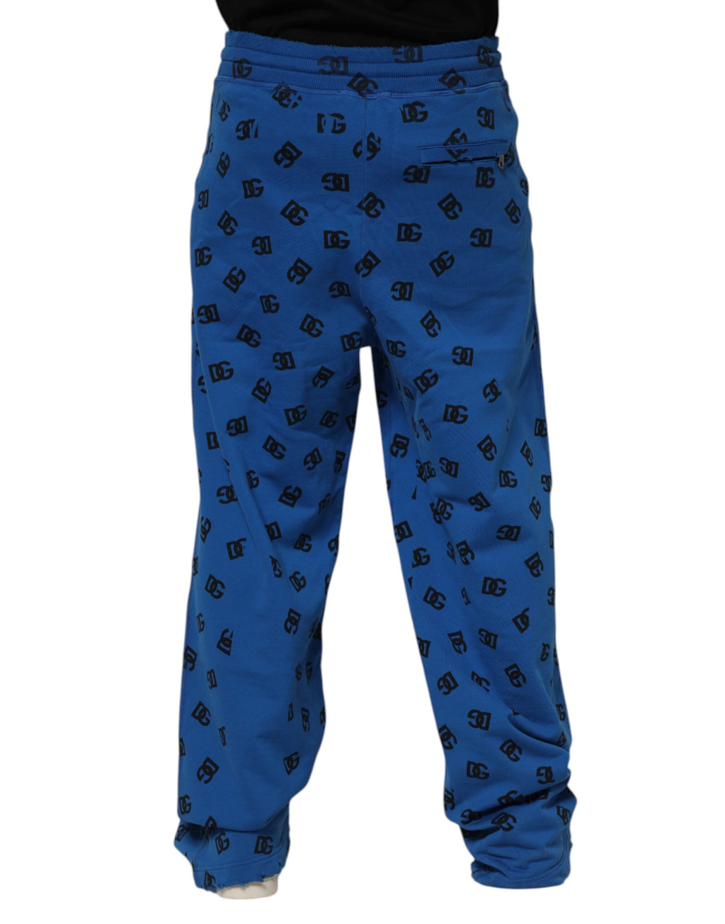 Dolce & Gabbana Blue Logo Print Jogger Men Sweatpants Pants