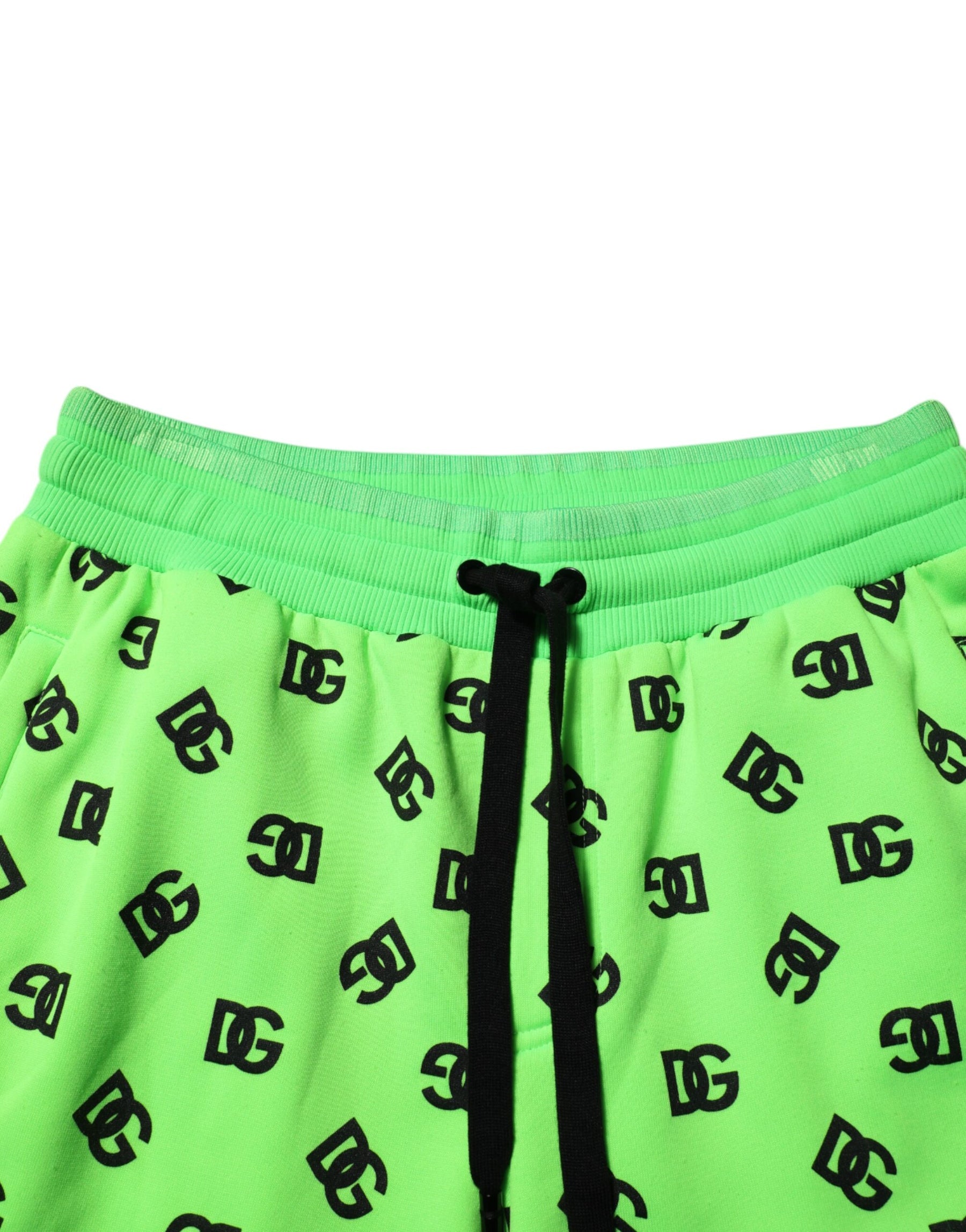 Dolce & Gabbana Green Logo Print Jogger Men Sweatpants Pants | Regal Royce