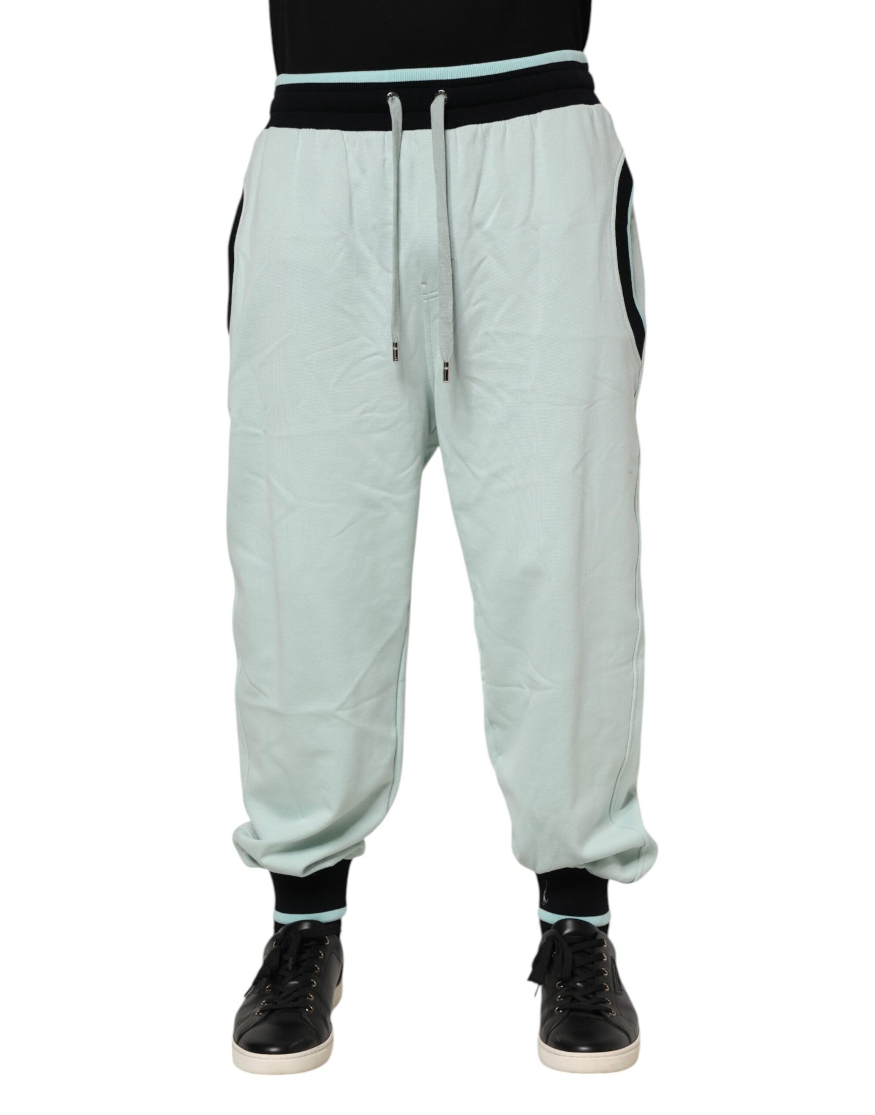 Dolce & Gabbana Light Green Cotton Men Jogger Sweatpants Pants | Regal Royce