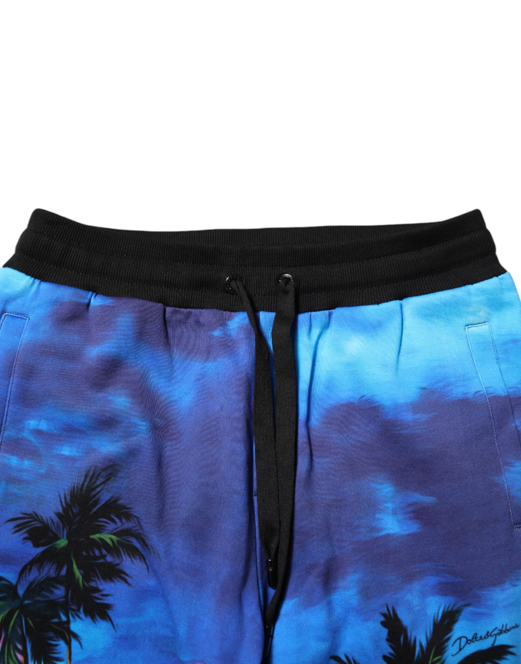 Dolce & Gabbana Blue Hawaiian Print Jogger Sweatpants Pants | Regal Royce