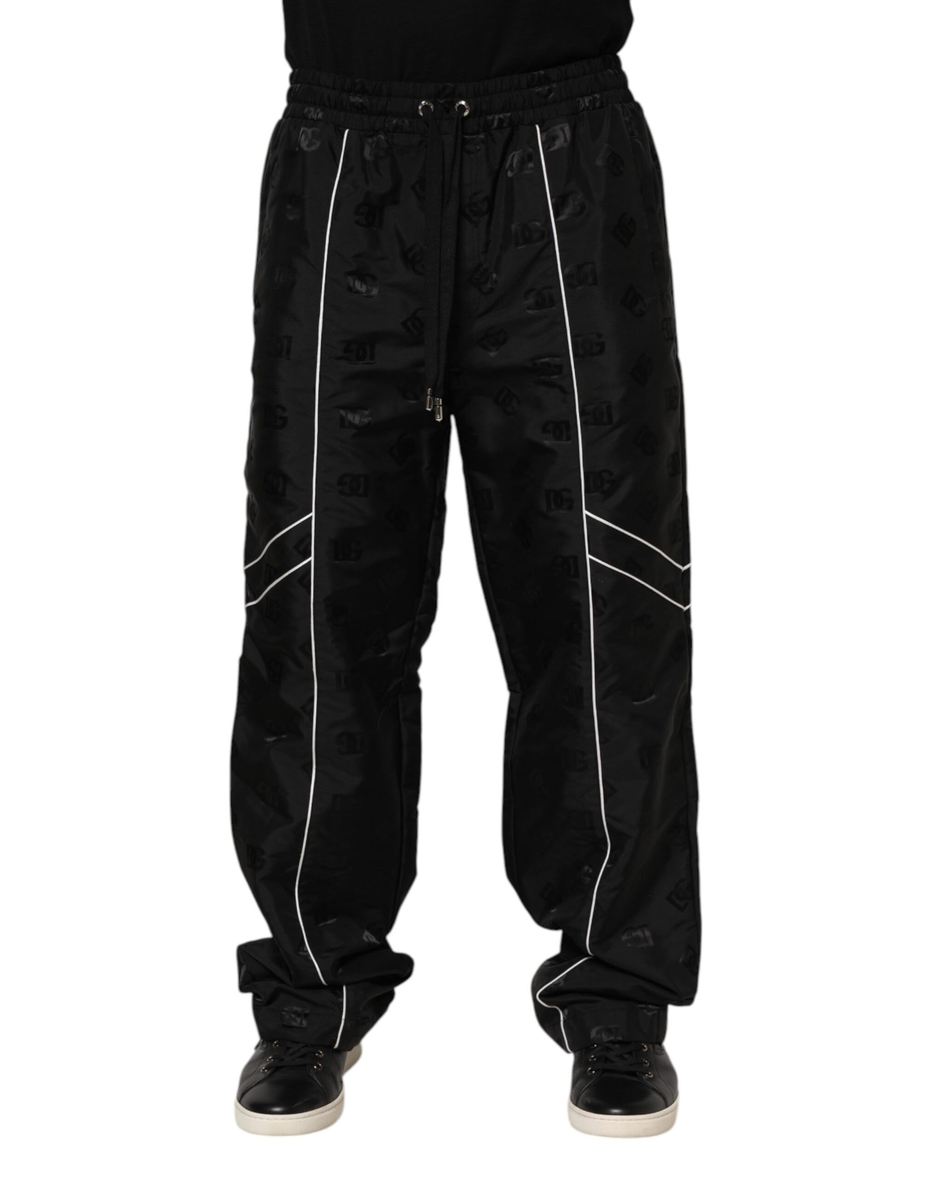 Dolce & Gabbana Black Cotton Straight Jogger Sweatpants Pants | Regal Royce