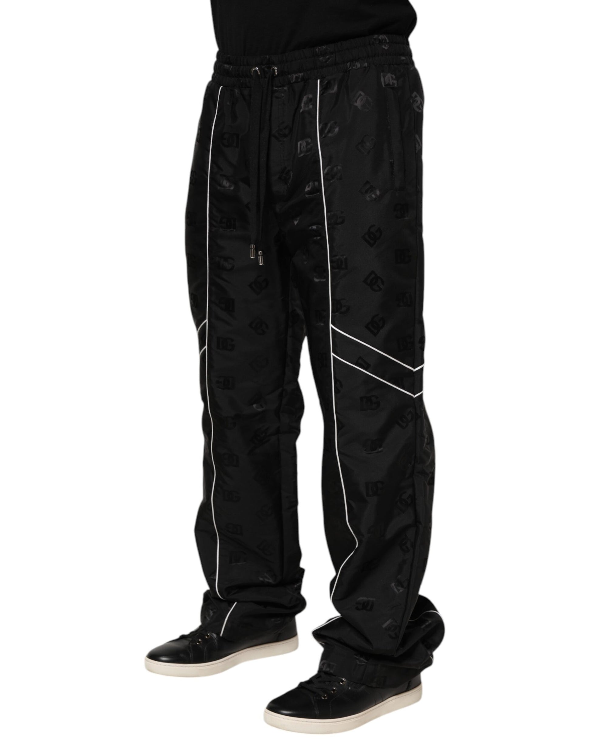 Dolce & Gabbana Black Cotton Straight Jogger Sweatpants Pants