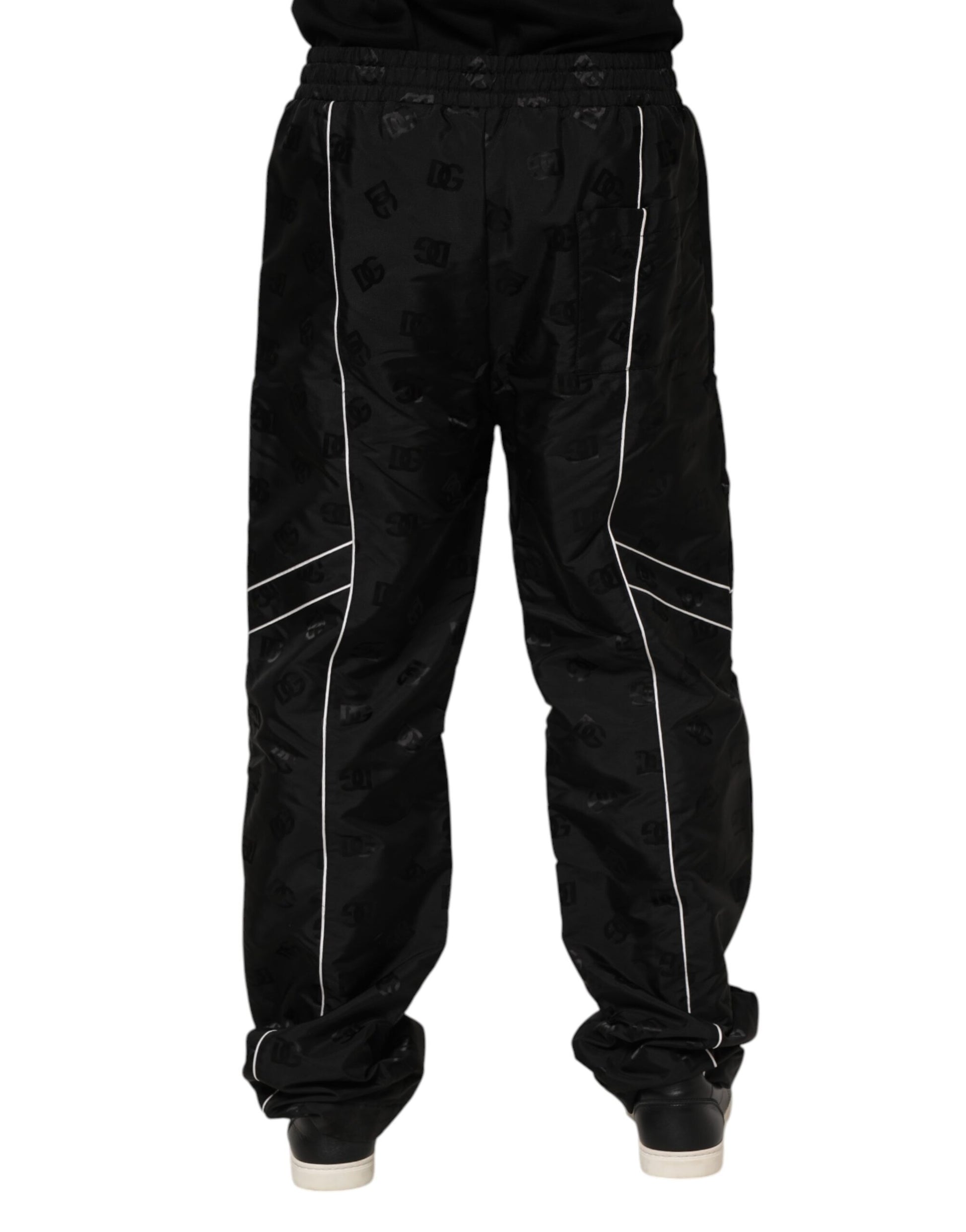 Dolce & Gabbana Black Cotton Straight Jogger Sweatpants Pants