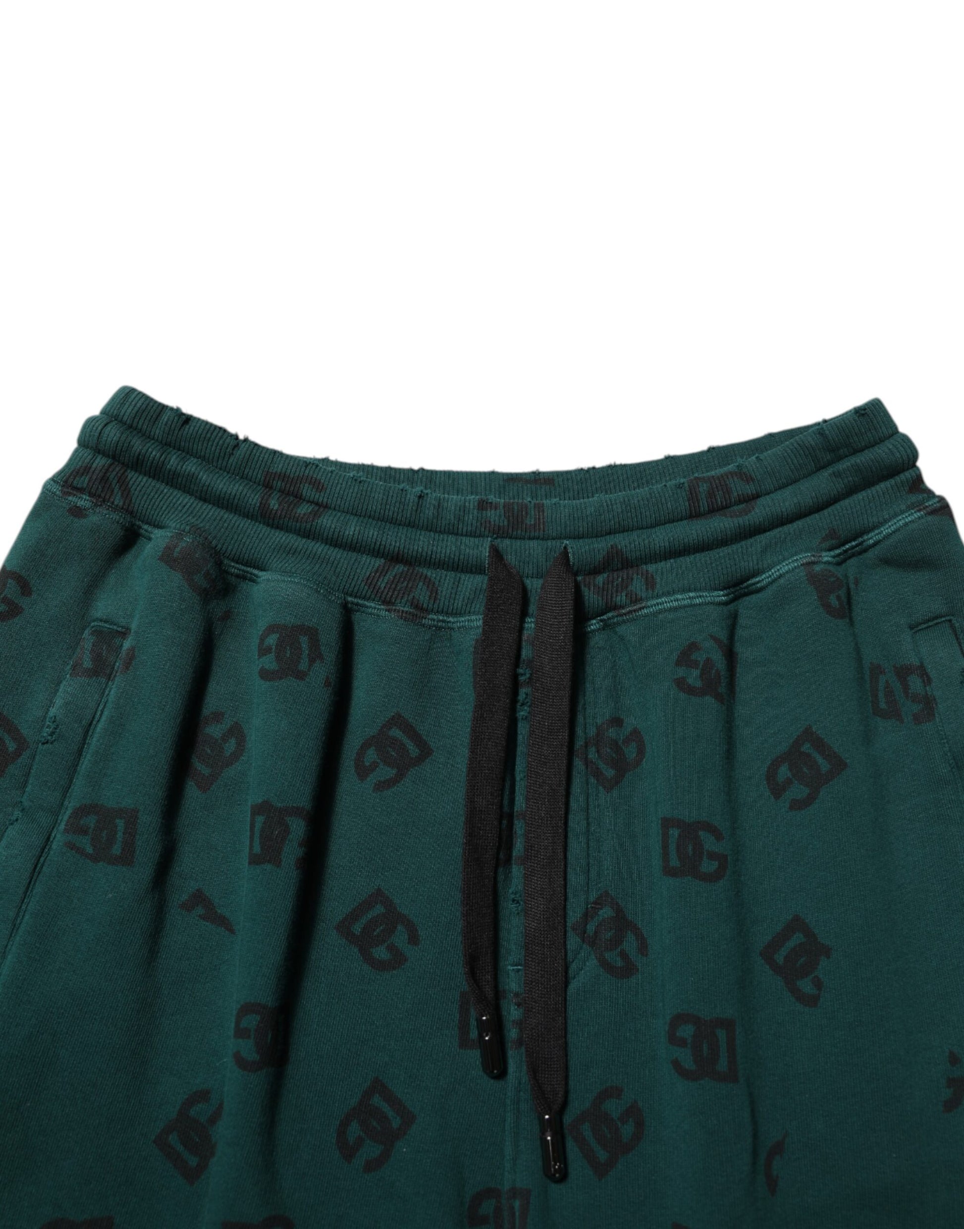 Dolce & Gabbana Green Logo Print Jogger Men Sweatpants Pants