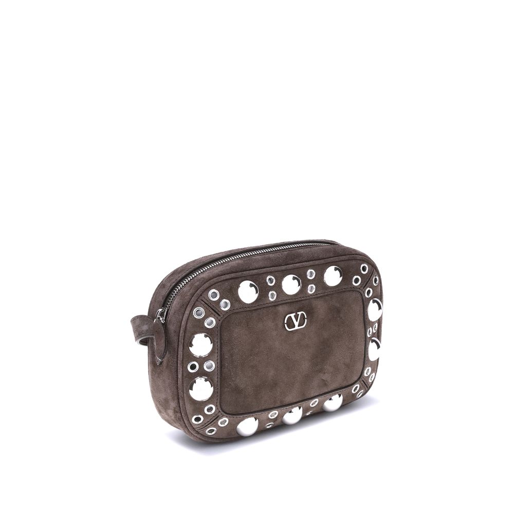 Valentino Garavani Brown Calf Leather Bos Taurus Shoulder Bag | Regal Royce