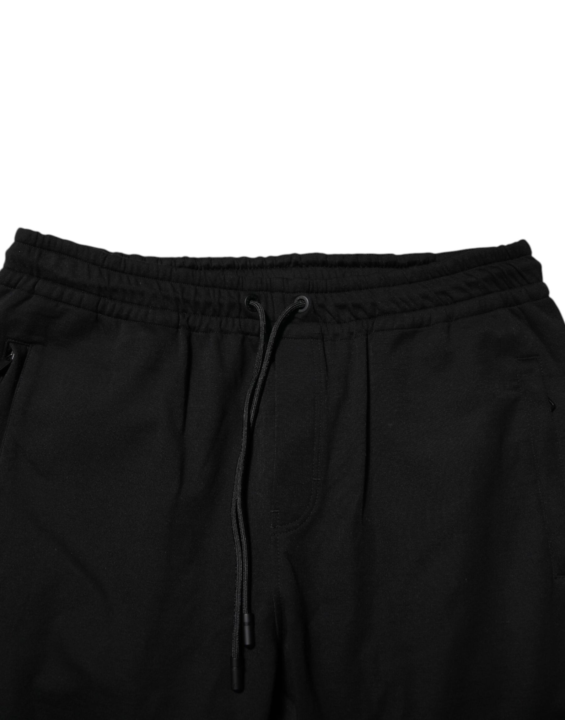 Dolce & Gabbana Black Cotton Men Jogger Sweatpants Pants | Regal Royce