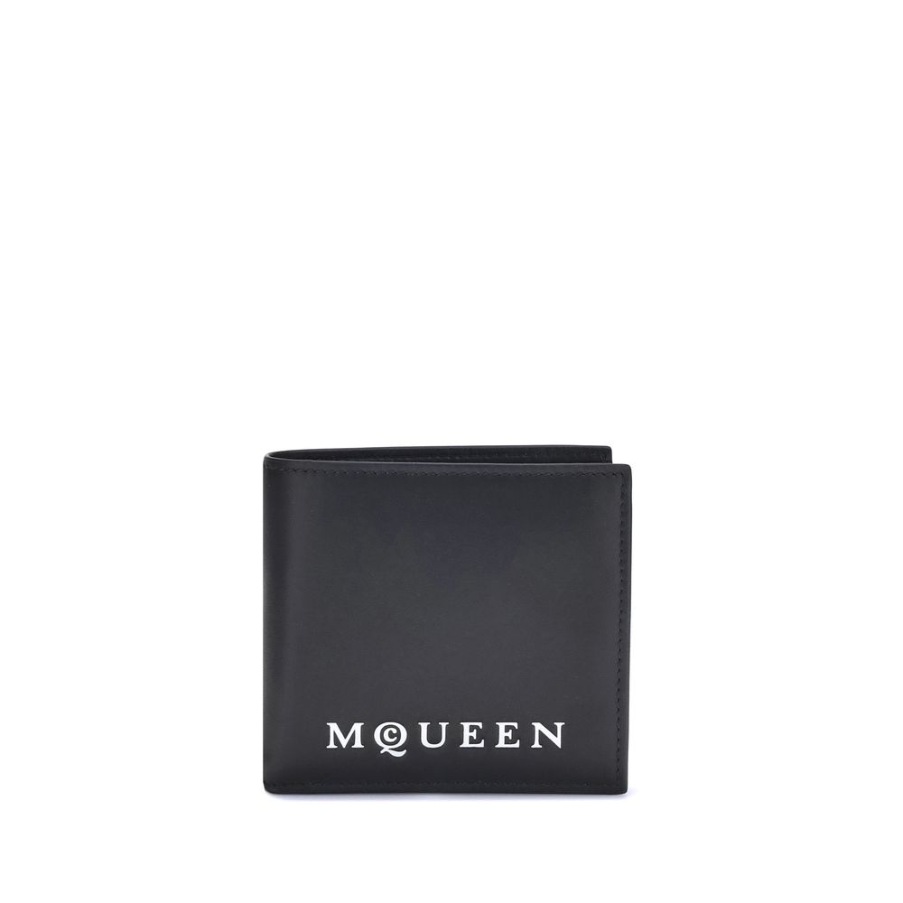 Alexander McQueen Black Calf Leather Bos Taurus Wallet | Regal Royce