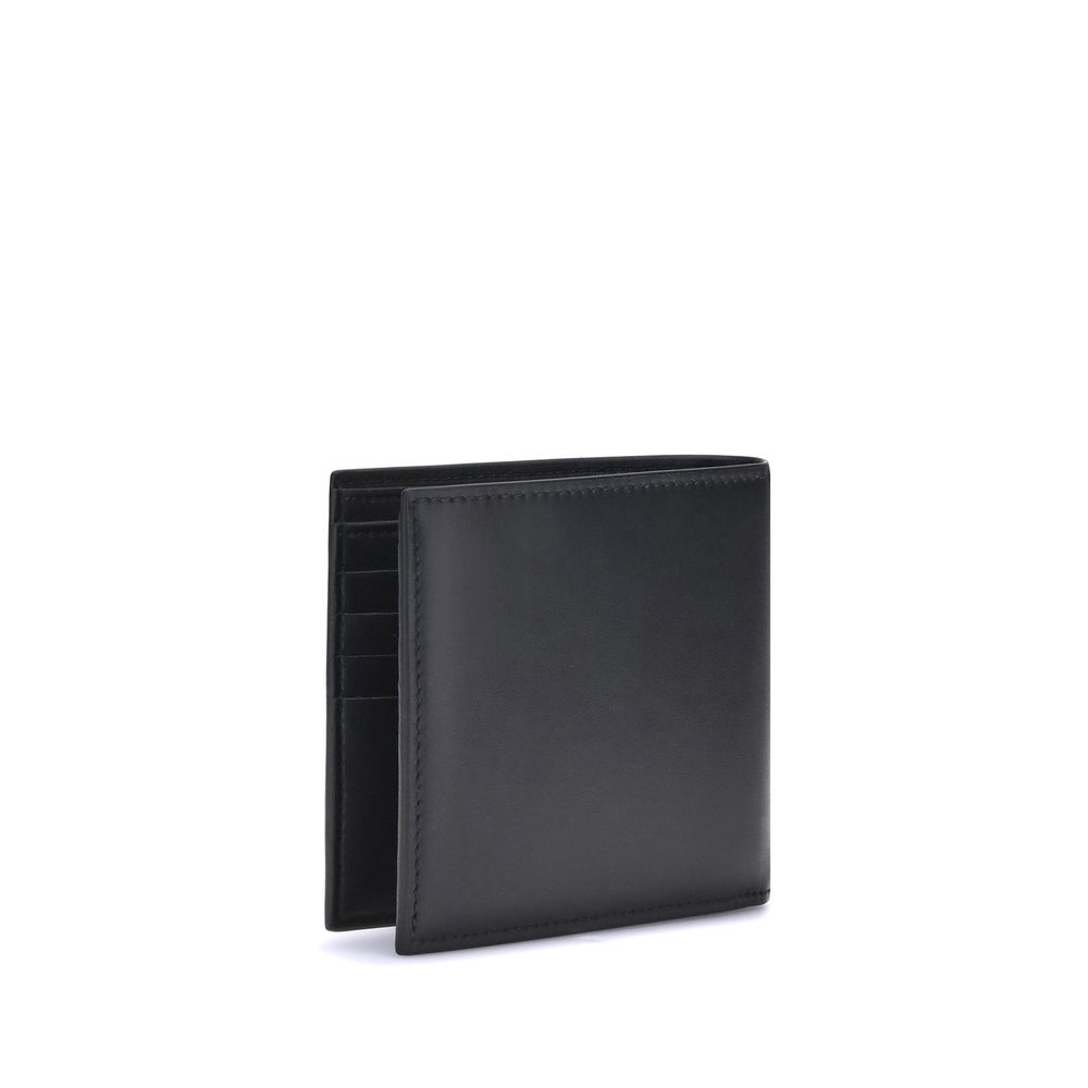 Alexander McQueen Black Calf Leather Bos Taurus Wallet | Regal Royce