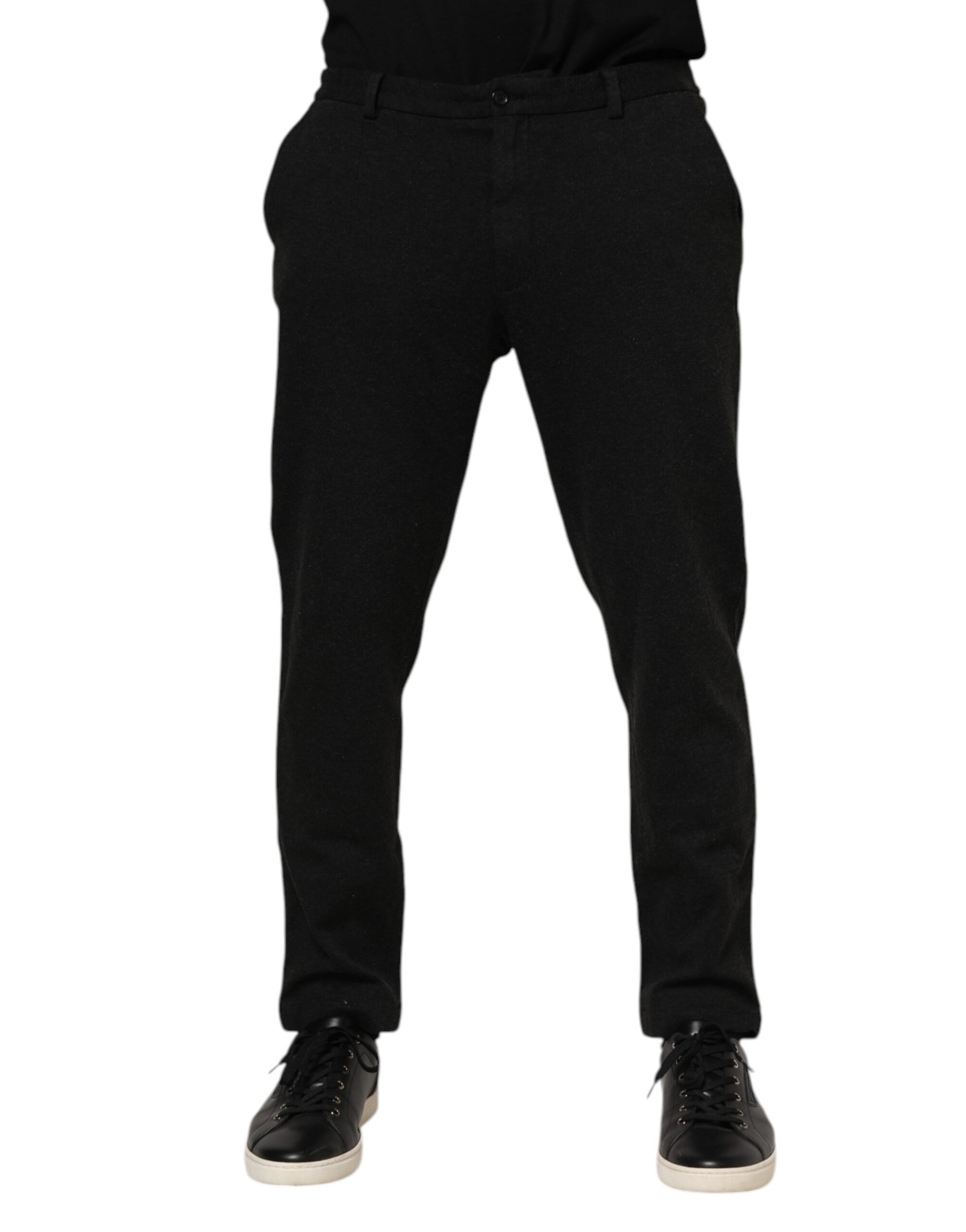 Dolce & Gabbana Dark Gray Viscose Dress Men Pants | Regal Royce