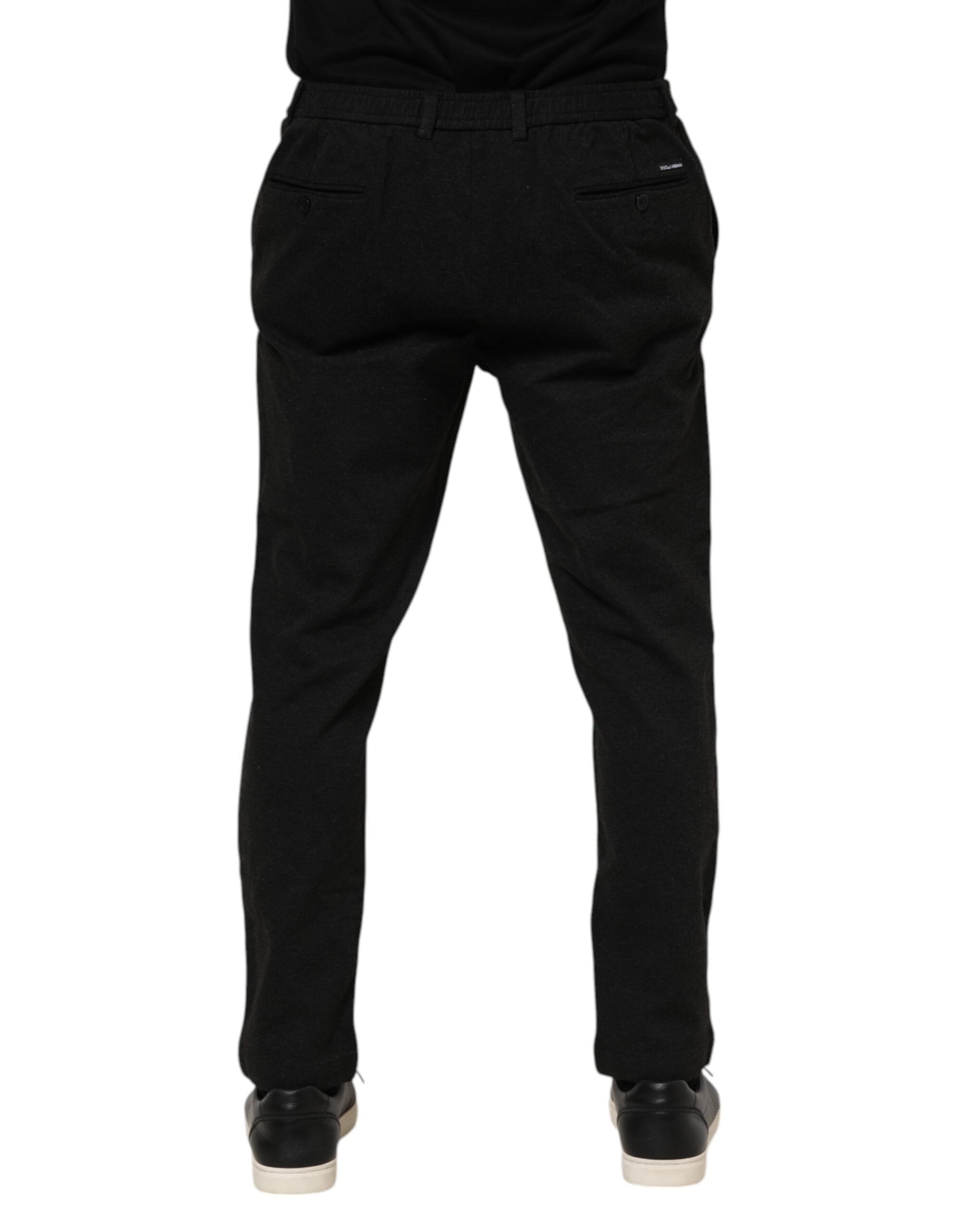 Dolce & Gabbana Dark Gray Viscose Dress Men Pants | Regal Royce