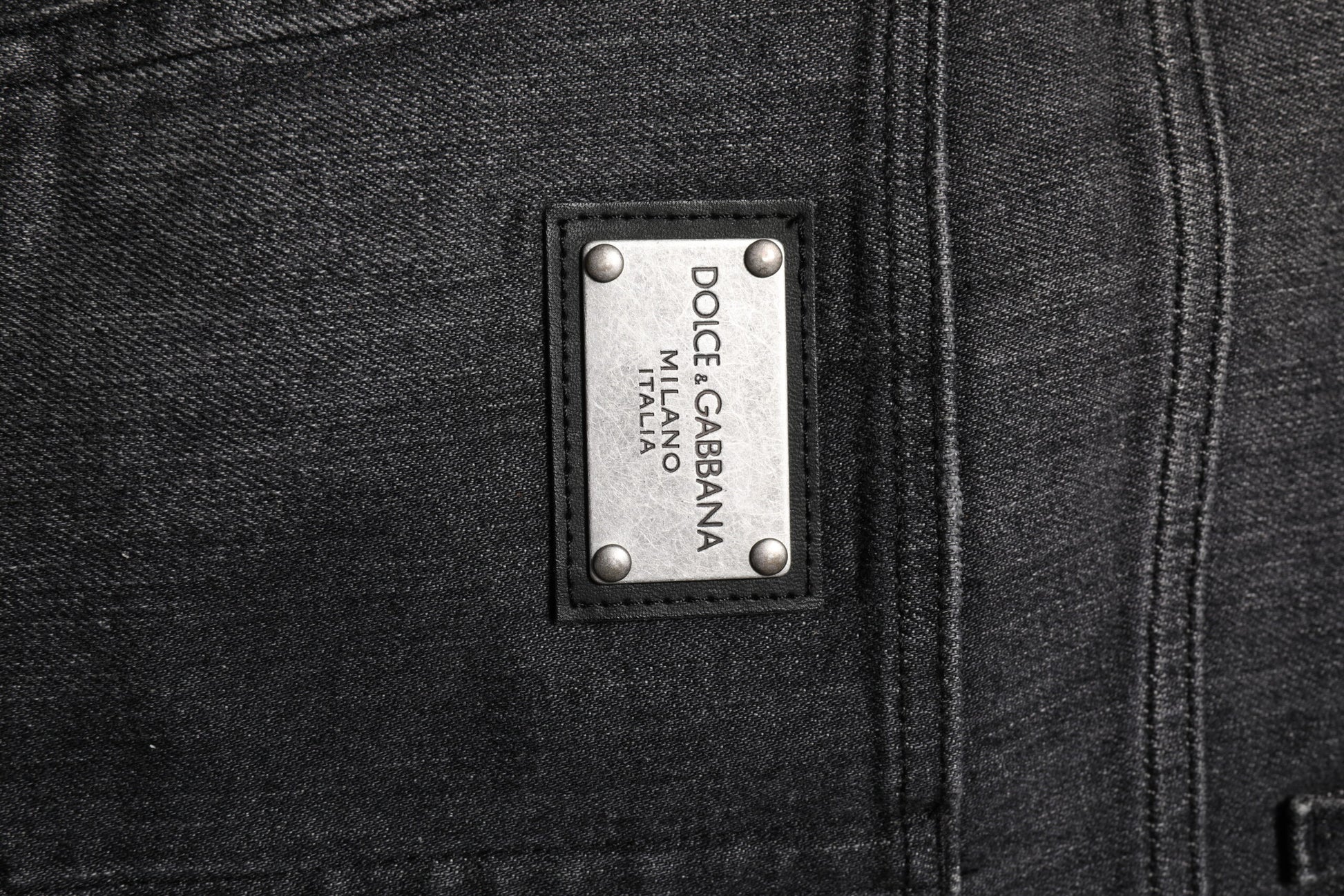 Dolce & Gabbana Gray Washed Cotton Loose Denim Jeans
