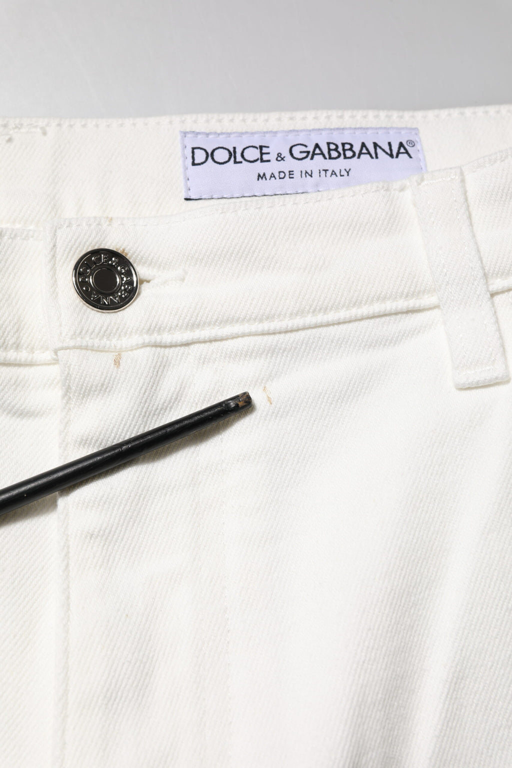 Dolce & Gabbana White Cotton Loose Men Denim Jeans