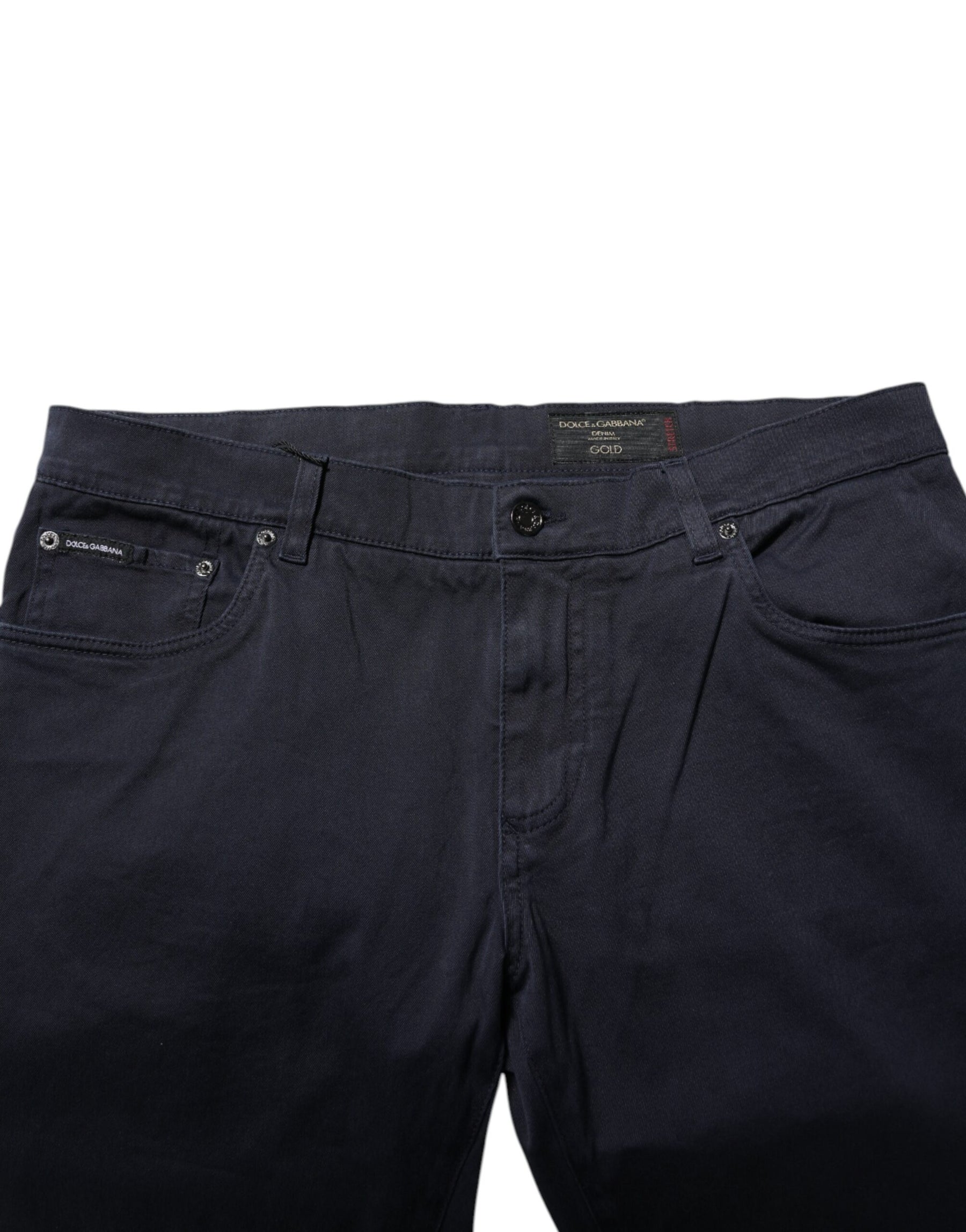 Dolce & Gabbana Blue Cotton Tapered Denim Jeans | Regal Royce