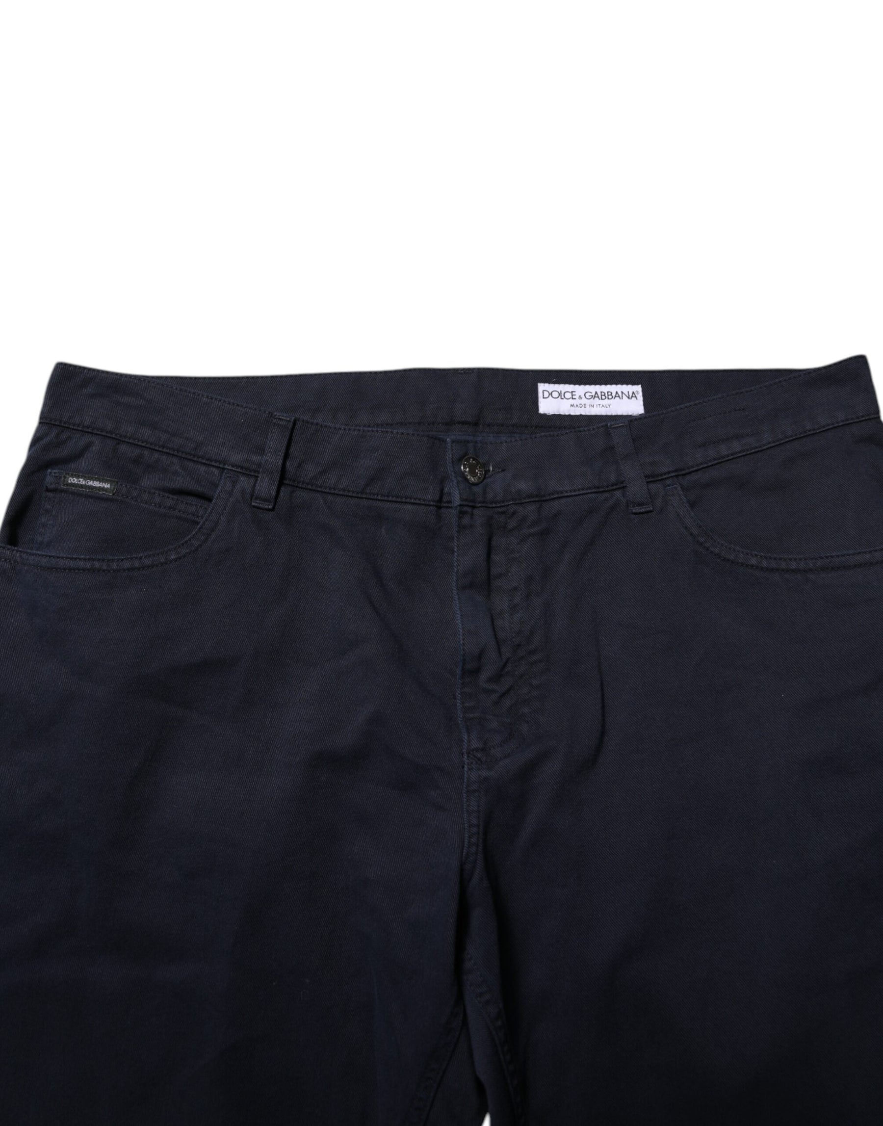 Dolce & Gabbana Black Cotton Tapered Denim Jeans | Regal Royce