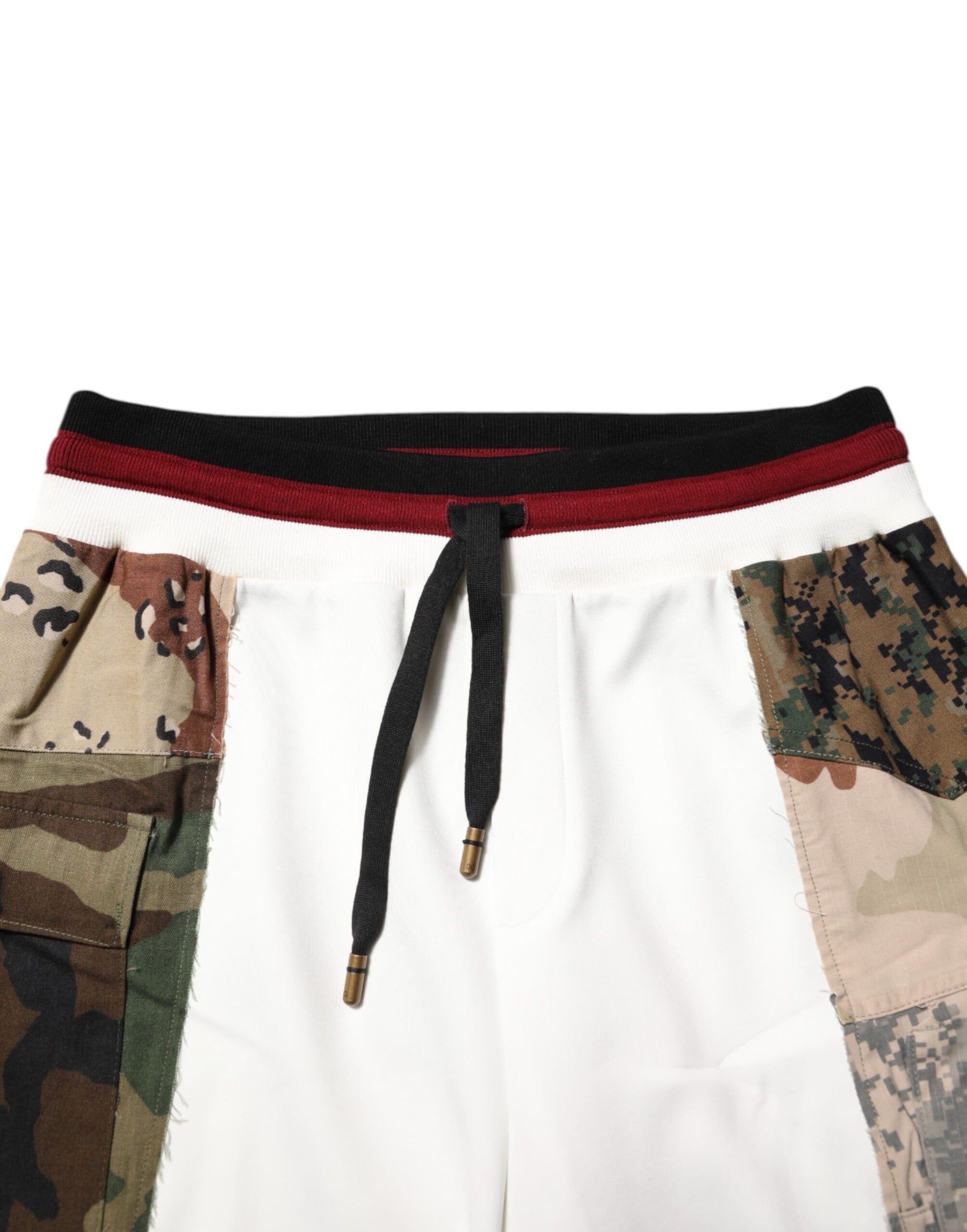 Dolce & Gabbana White Patchwork Jogger Pants | Regal Royce