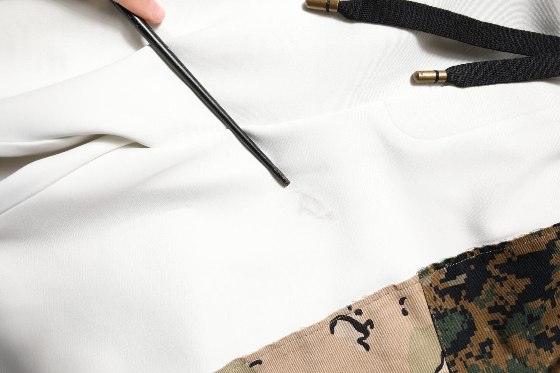 Dolce & Gabbana White Patchwork Mens Jogger Pants | Regal Royce