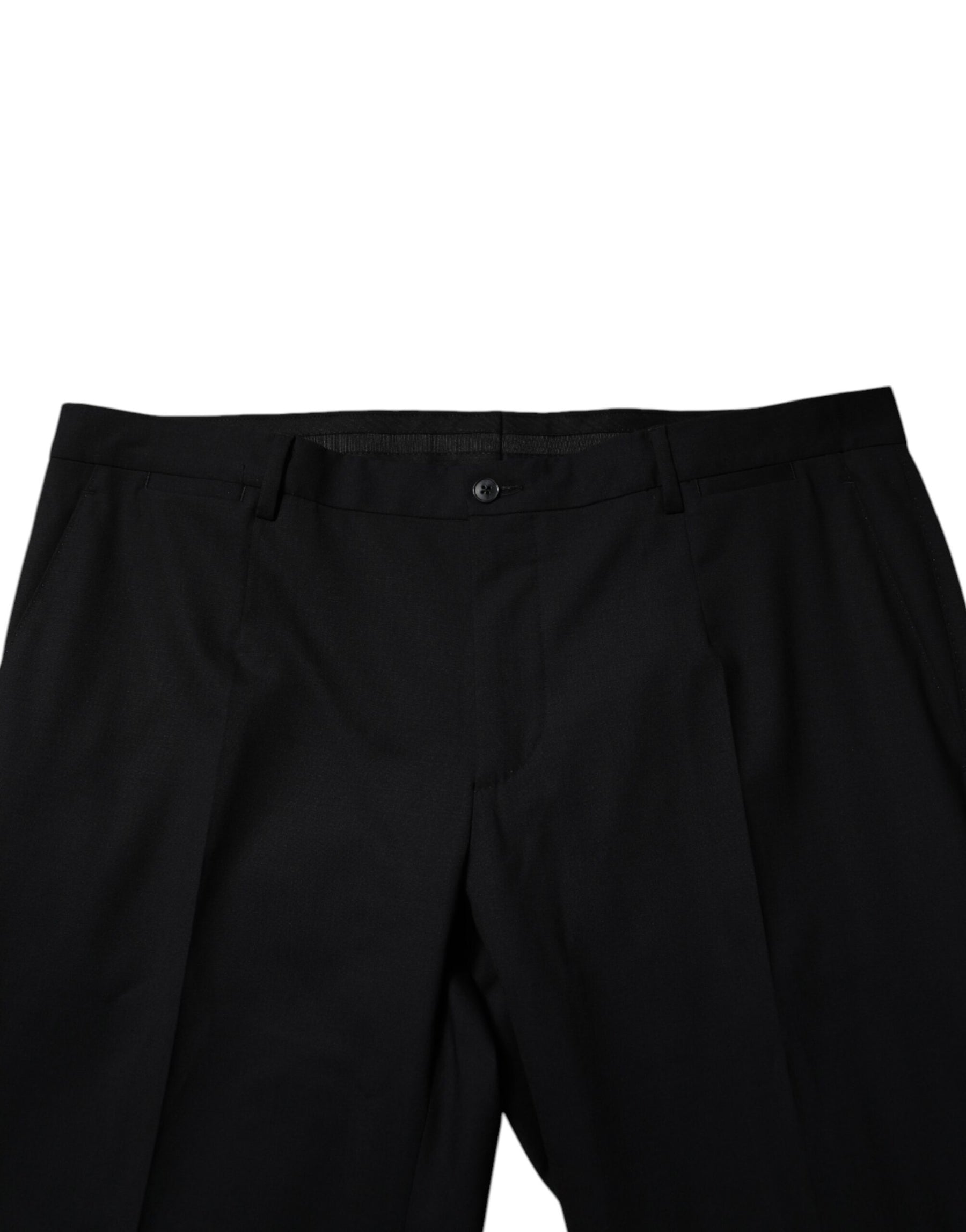 Dolce & Gabbana Black Wool Formal Dress Pants | Regal Royce