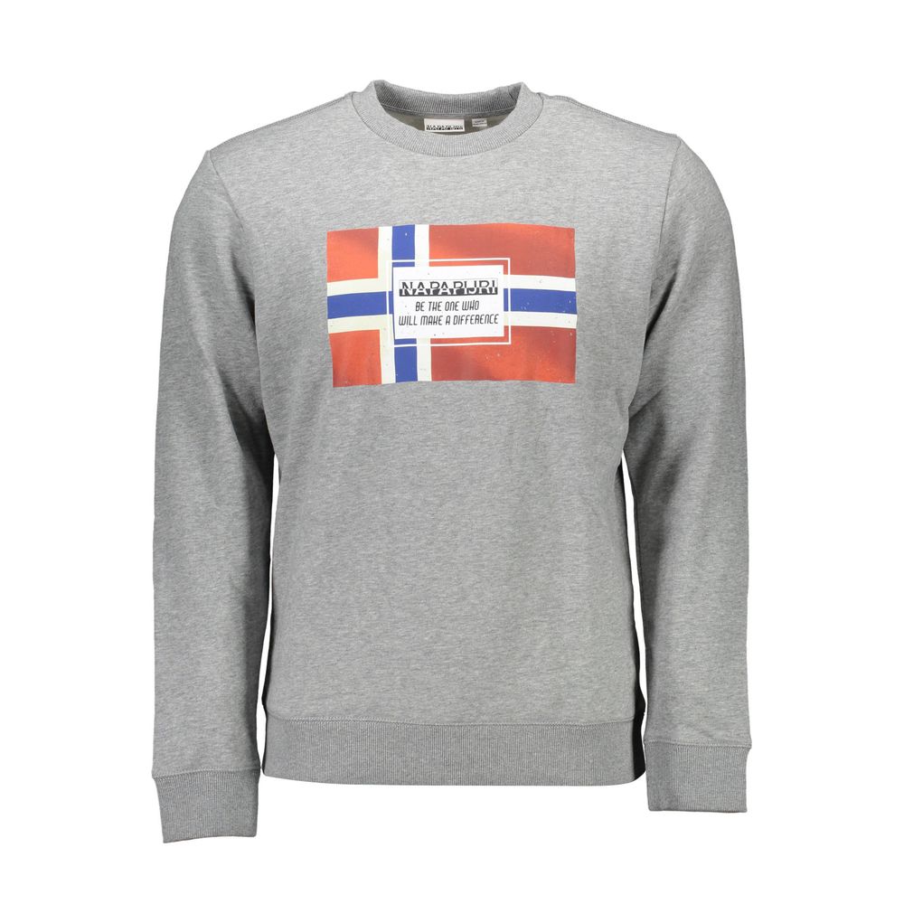 Napapijri Gray Cotton Sweatshirt