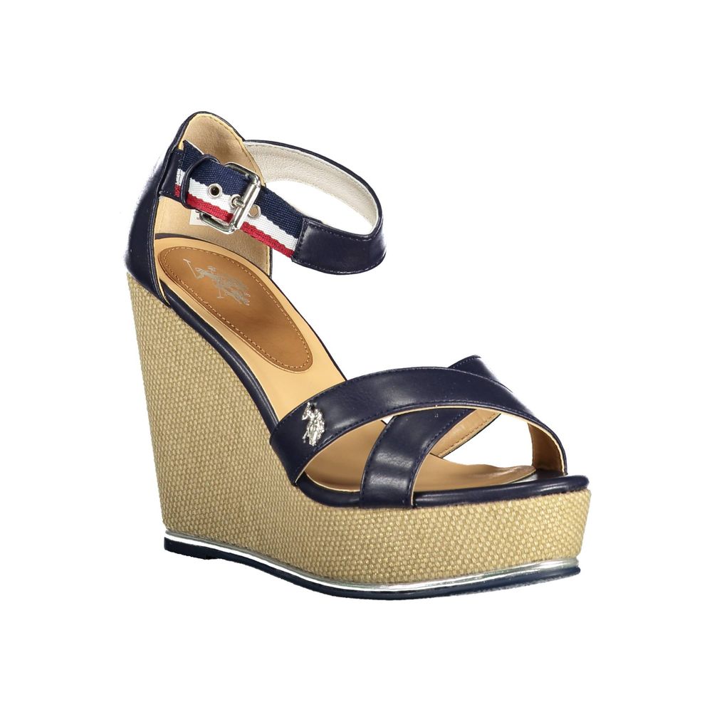 U.S. POLO ASSN. Blue Cotton Women Sandal | Regal Royce