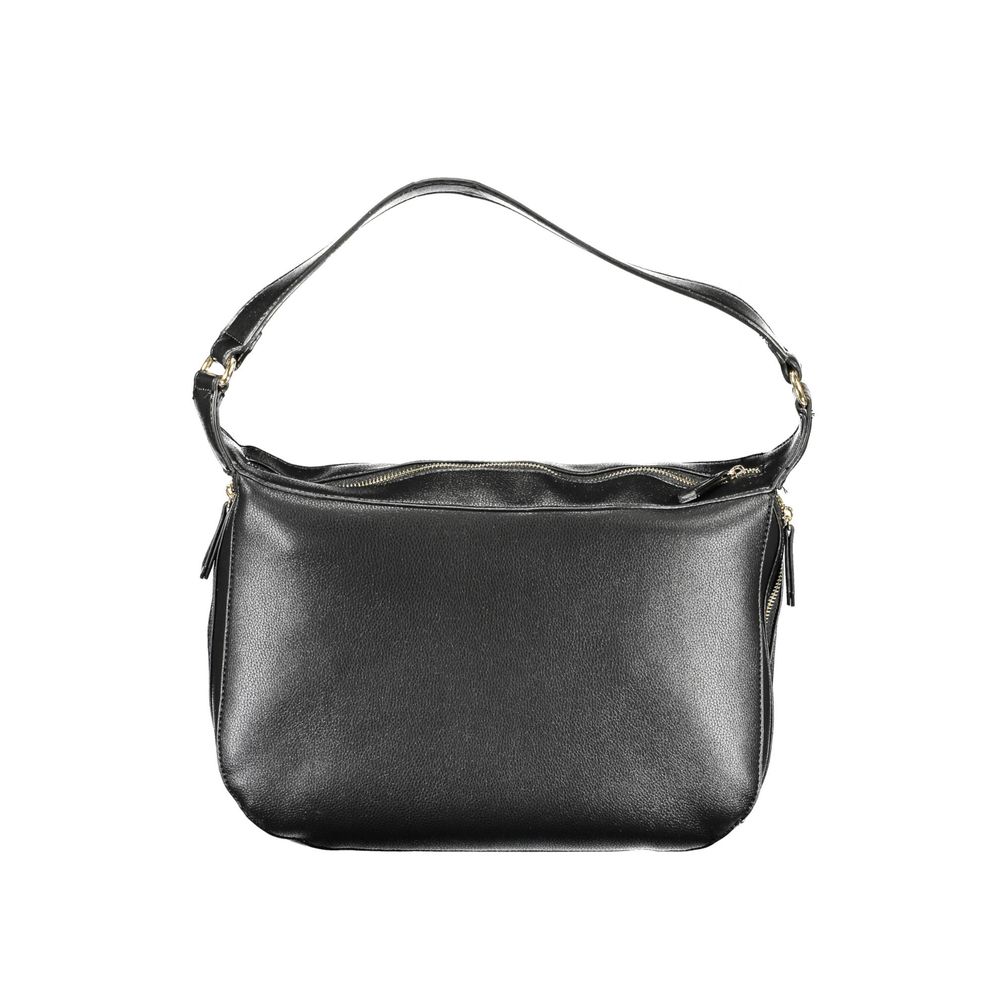 Mario Valentino Black Polyurethane Women Handbag | Regal Royce