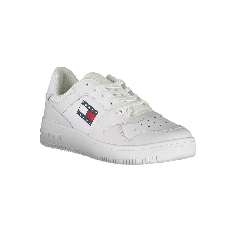 Tommy Hilfiger White Leather Men Sneaker | Regal Royce