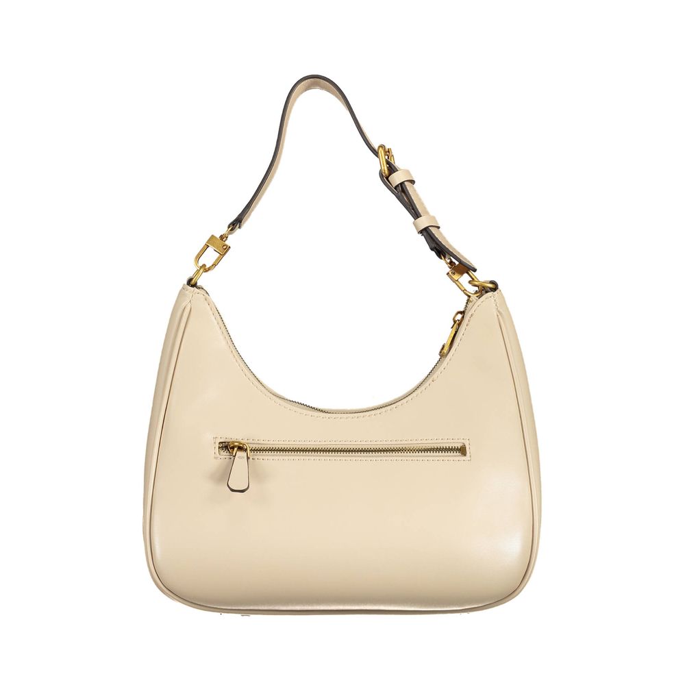 Guess Jeans Beige Polyurethane Women's Shoulder Bag | Regal Royce