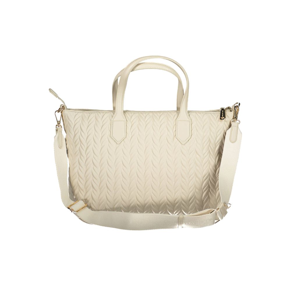 Mario Valentino White Polyurethane Women Handbag | Regal Royce