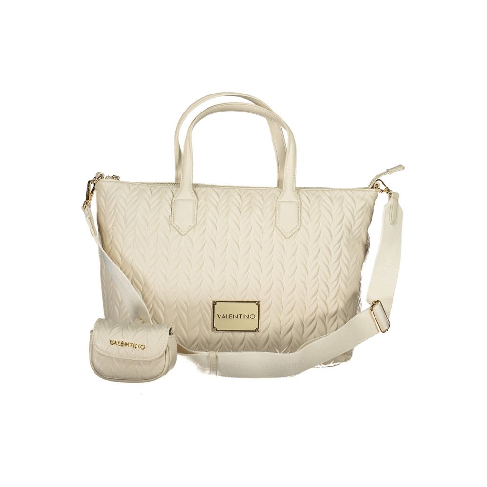 Mario Valentino White Polyurethane Women Handbag | Regal Royce