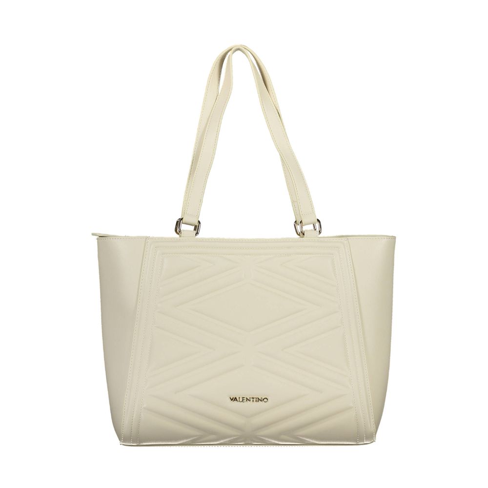 Mario Valentino Beige Polyurethane Women Handbag | Regal Royce