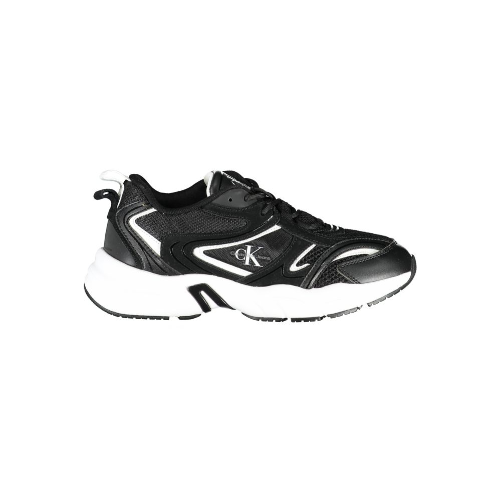 Calvin Klein Black Polyurethane Women Sneaker | Regal Royce