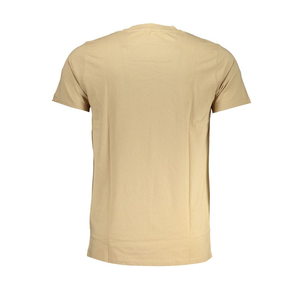 Cavalli Class Beige Cotton Men T-Shirt | Regal Royce