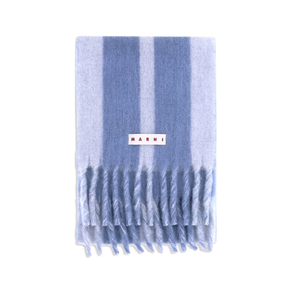 Marni Light Blue Wool Scarf | Regal Royce