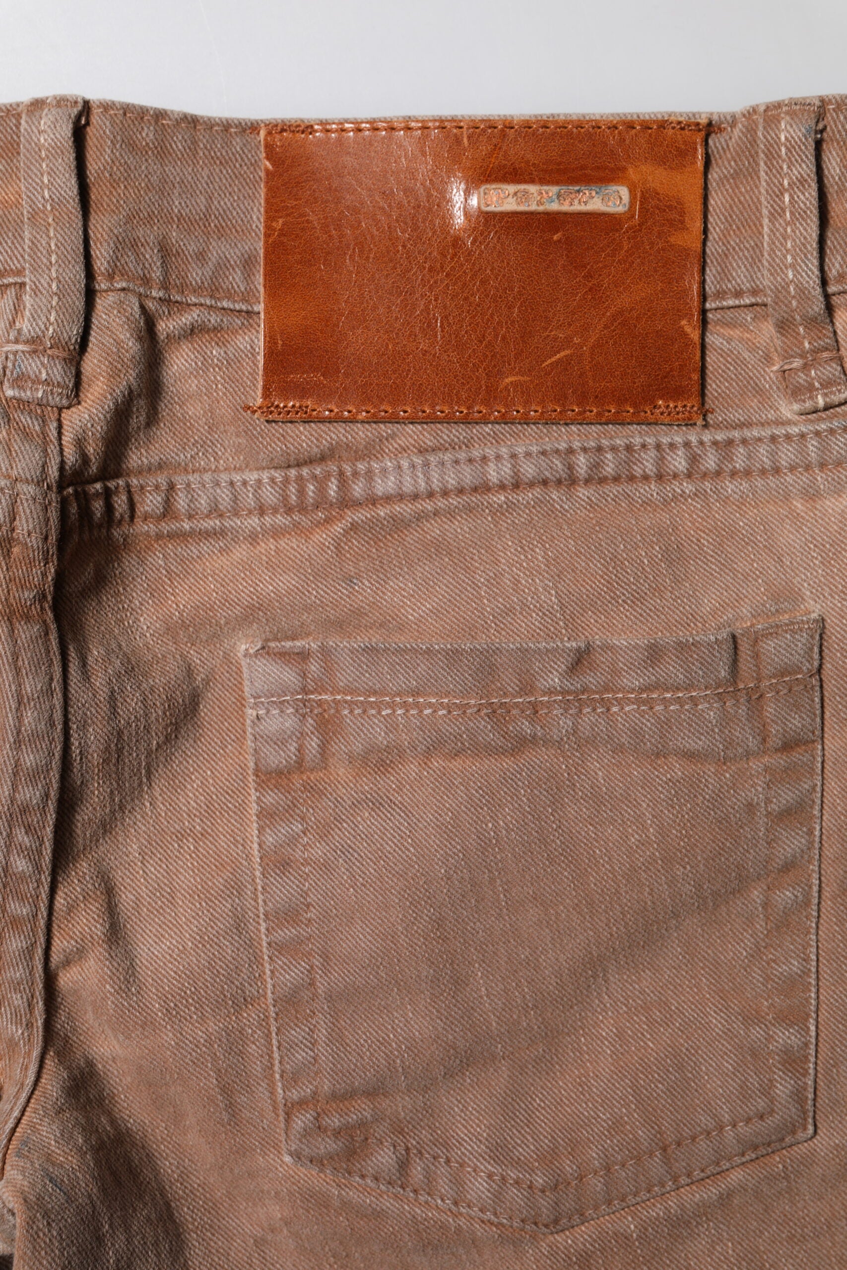 Acht Brown Cotton Slim Fit Denim Low Waist Jeans | Regal Royce