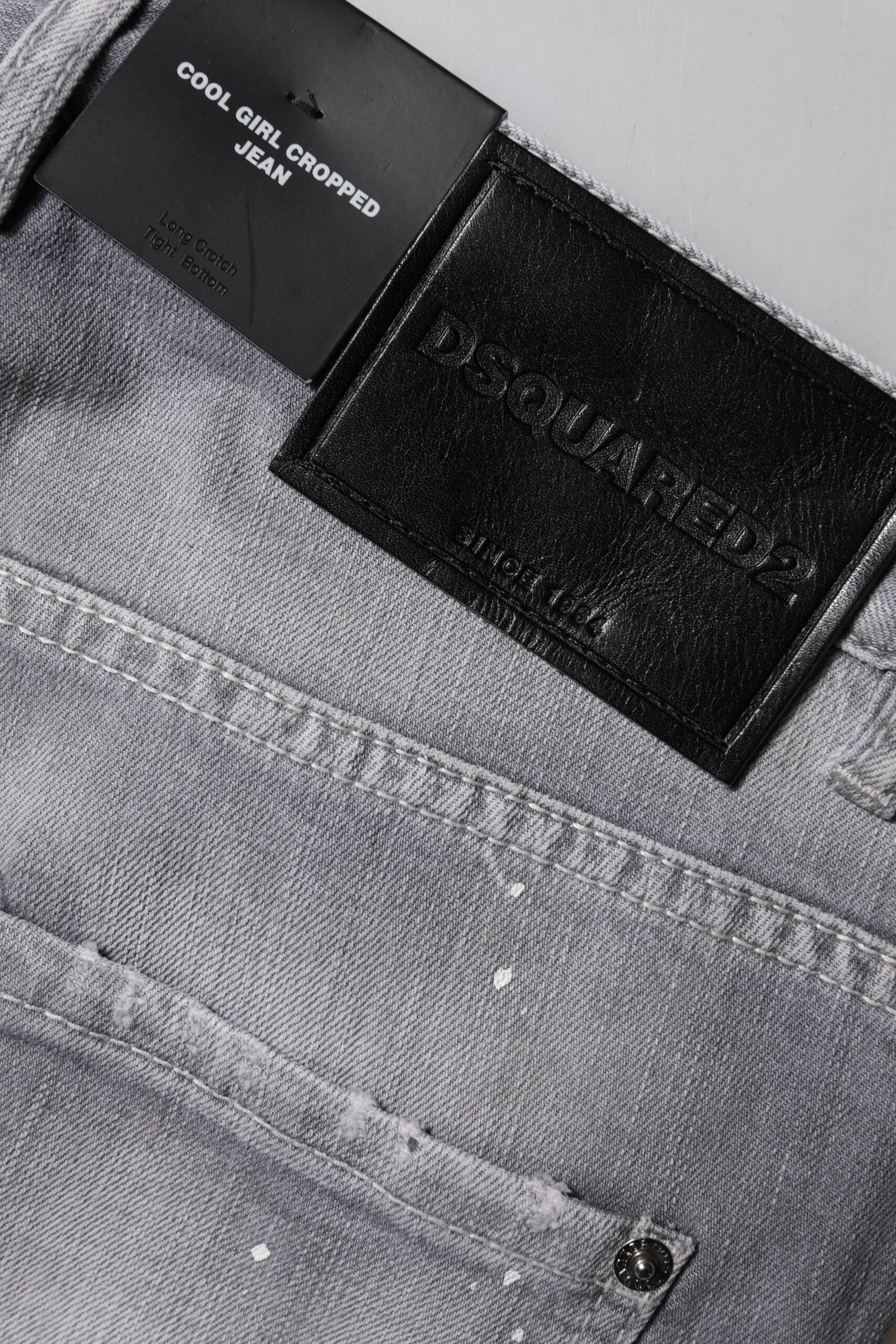 Dsquared² Gray Washed Mid Waist Tapered Jeans | Regal Royce
