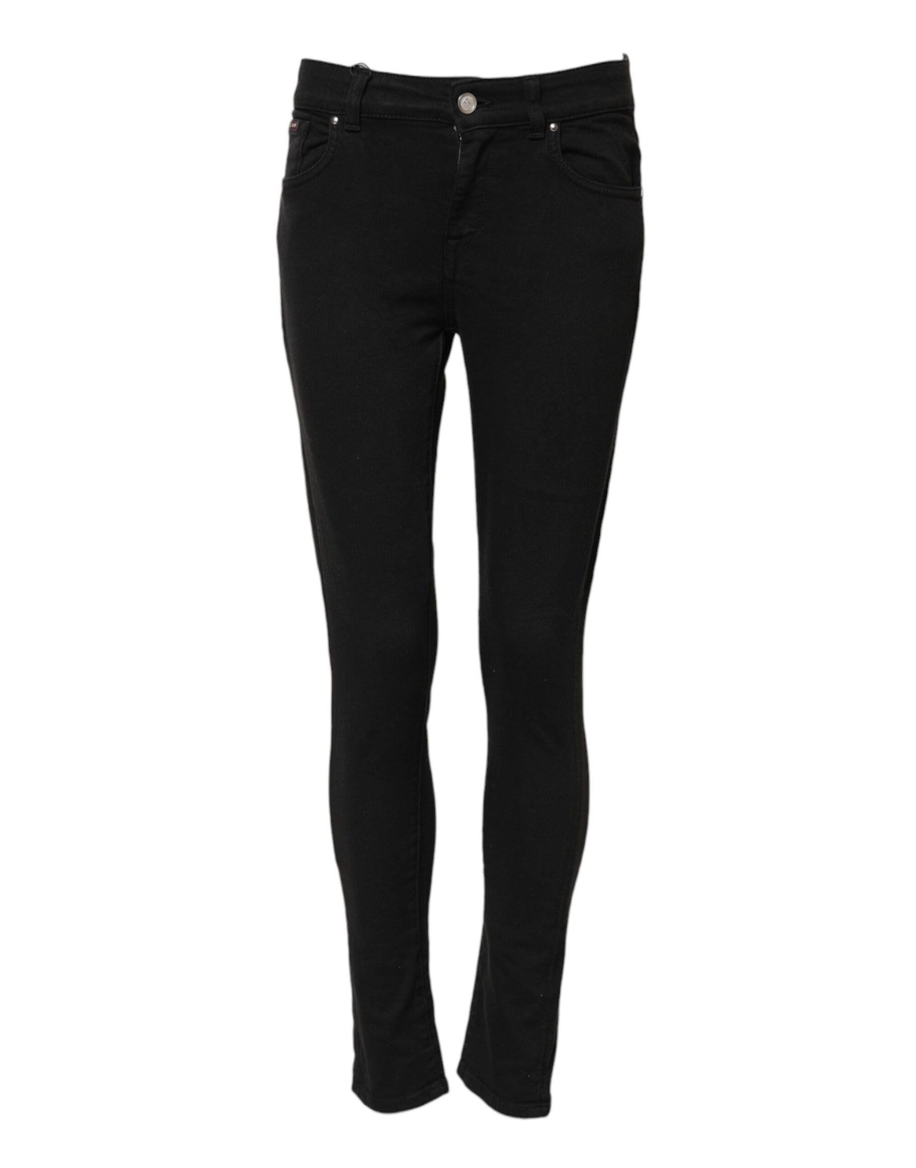 Dolce & Gabbana Black Cotton Stretch Slim Fit Denim Jeans | Regal Royce