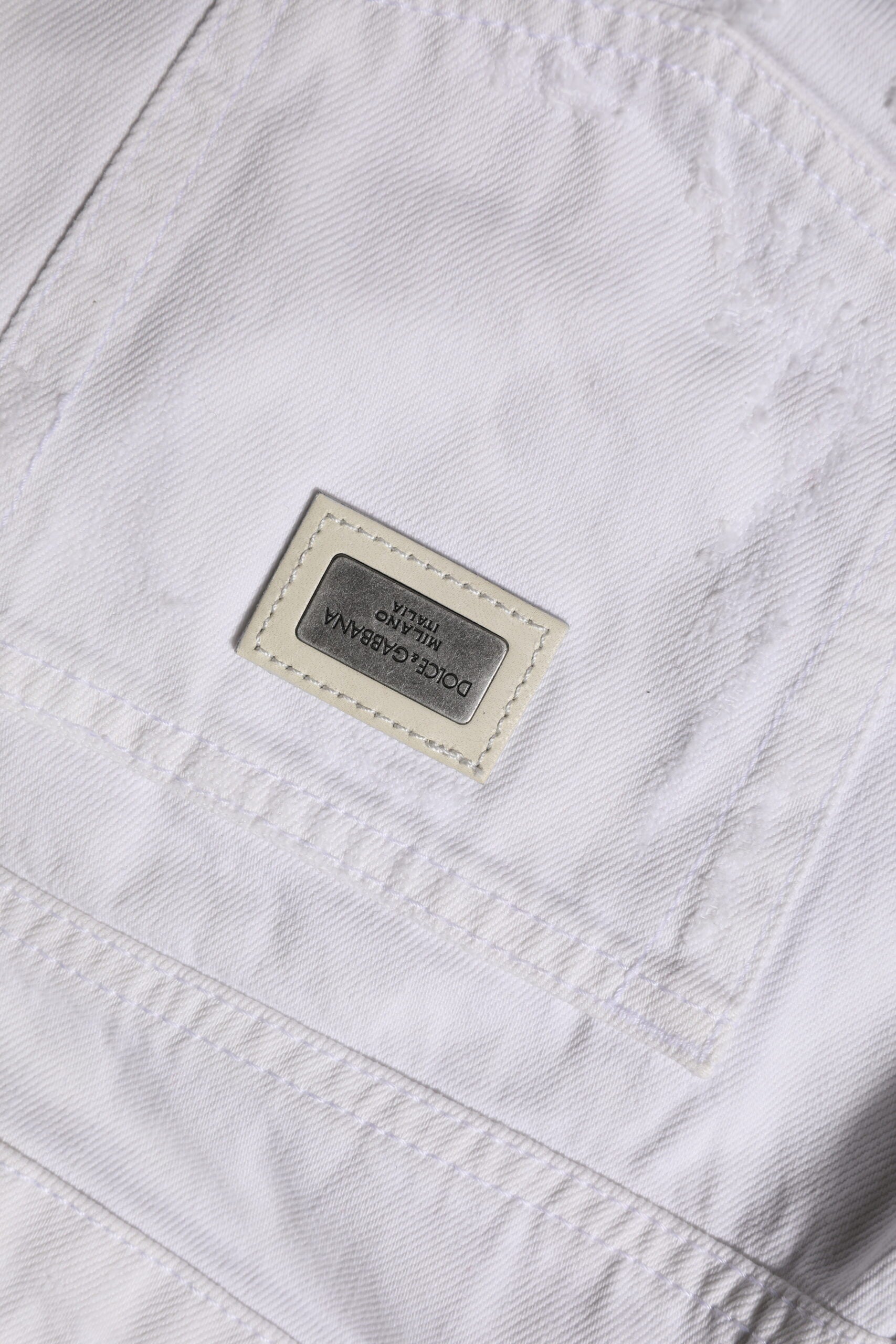 Dolce & Gabbana White Cotton Mid Waisted Women Denim Jeans | Regal Royce