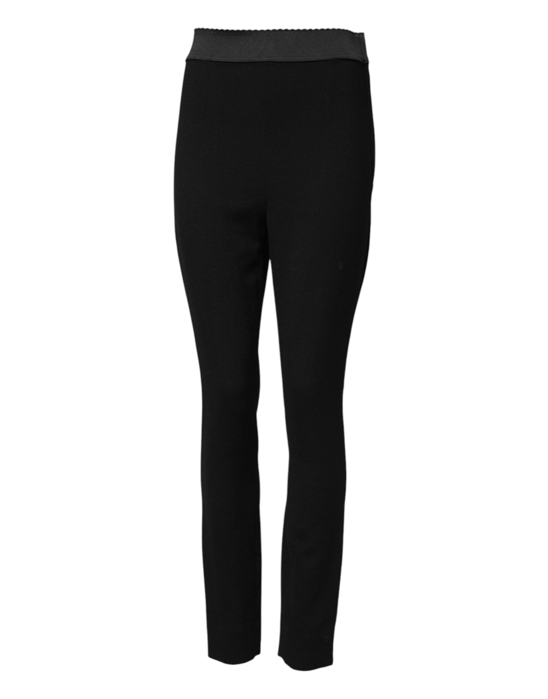 Dolce & Gabbana Black Wool Leggings Stretch Pants | Regal Royce