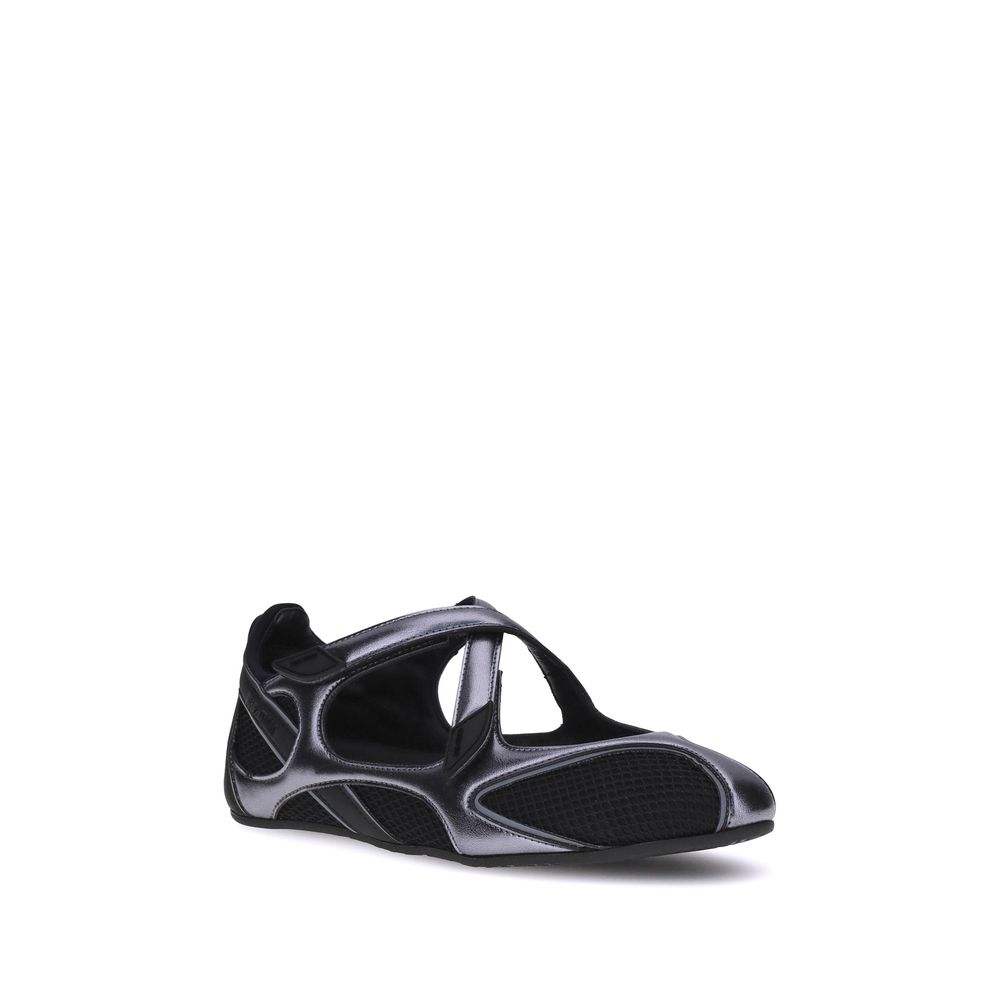 The Attico Black Polyethylene Ballet Flats | Regal Royce