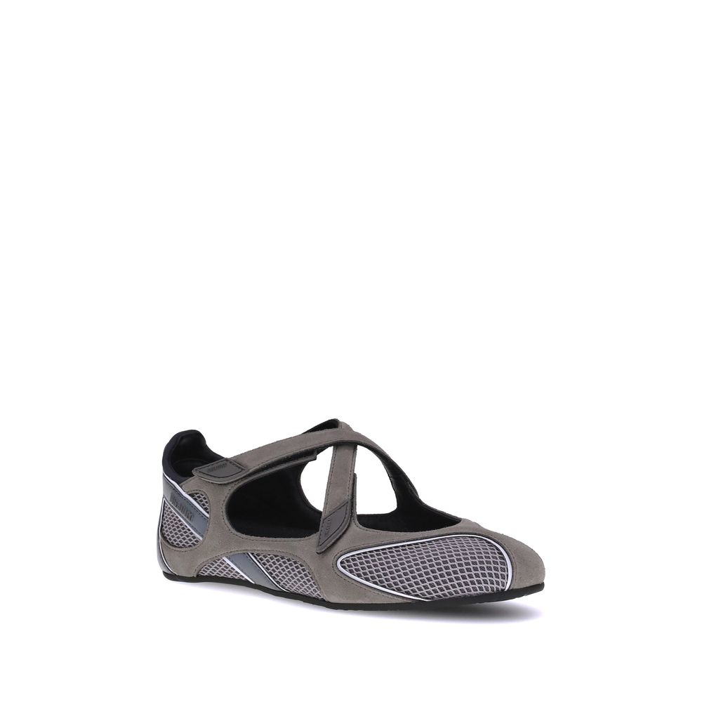 The Attico Gray Polyethylene Ballet Flats | Regal Royce