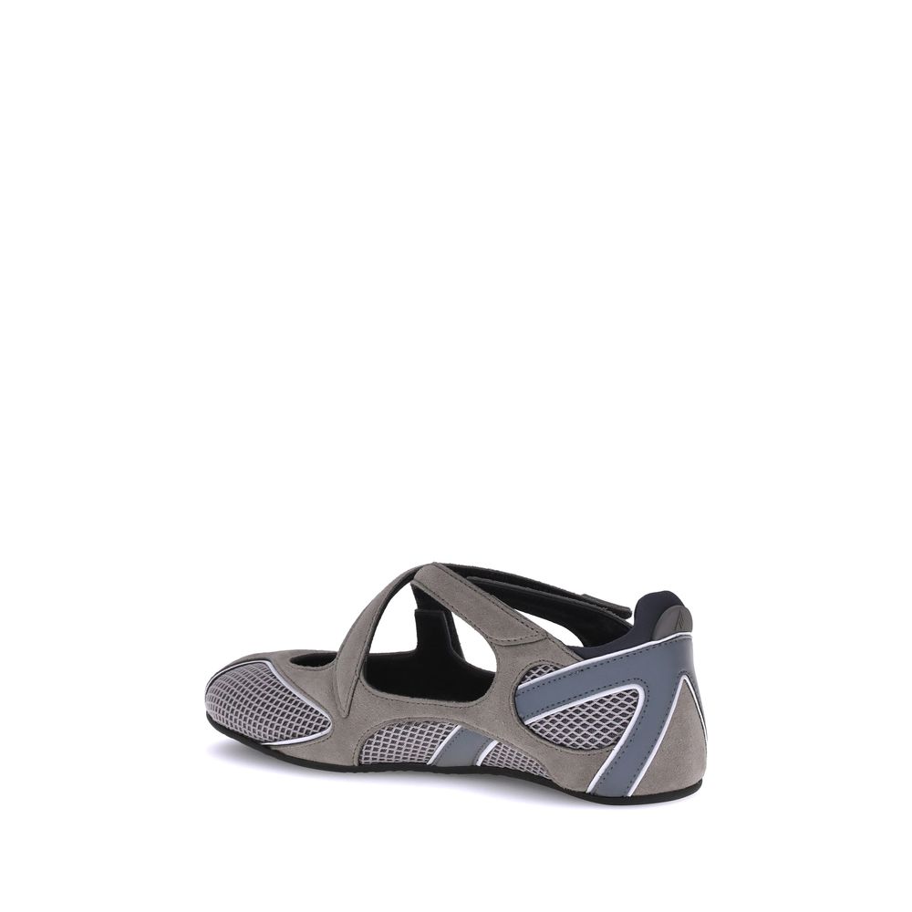 The Attico Gray Polyethylene Ballet Flats | Regal Royce