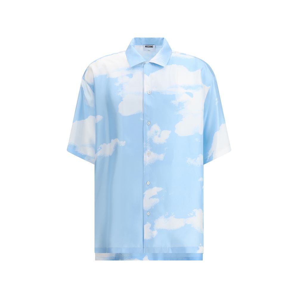 Moschino Light Blue Silk Pattern Shirt | Regal Royce