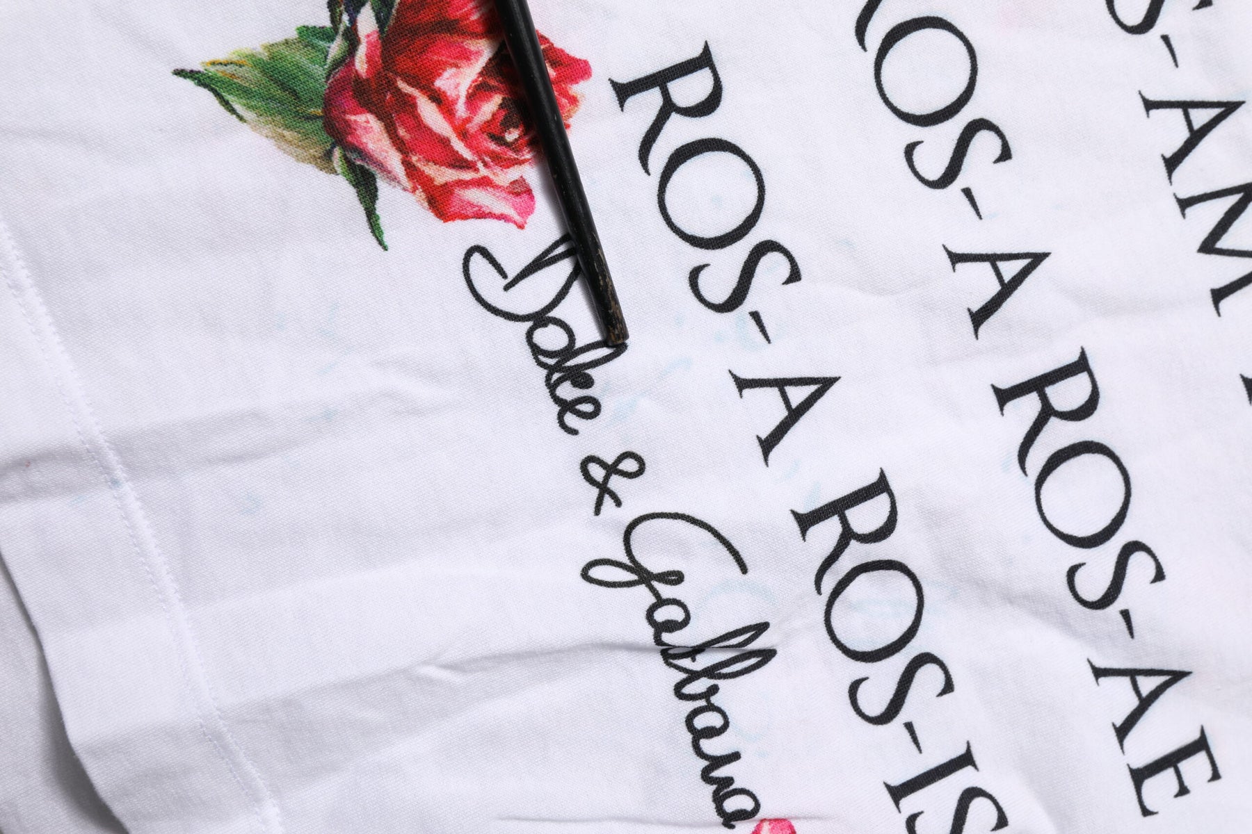 Dolce & Gabbana White Cotton Printed Sleeveless Round Neck Top | Regal Royce