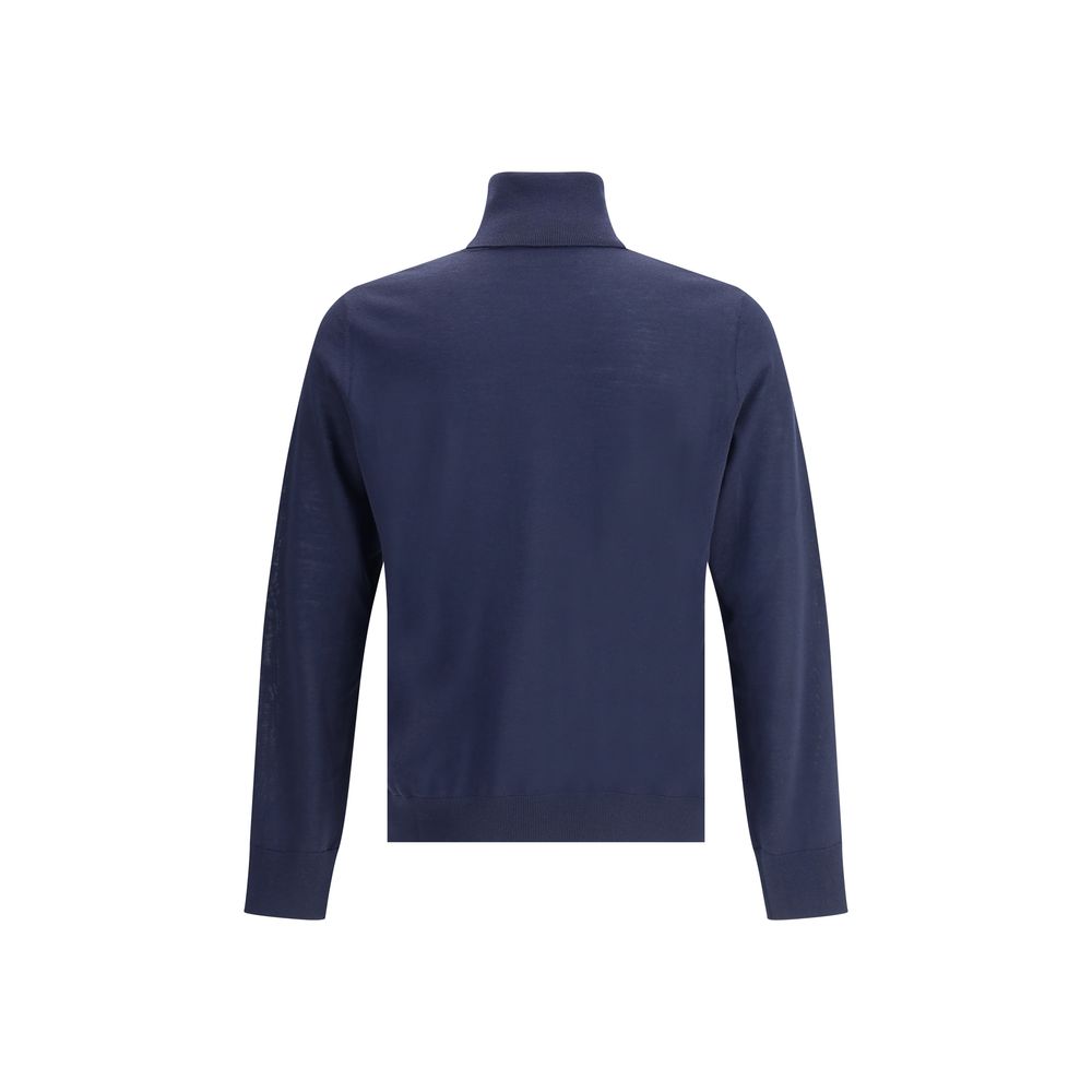 Dsquared² Blue Fleece Wool Turtleneck | Regal Royce