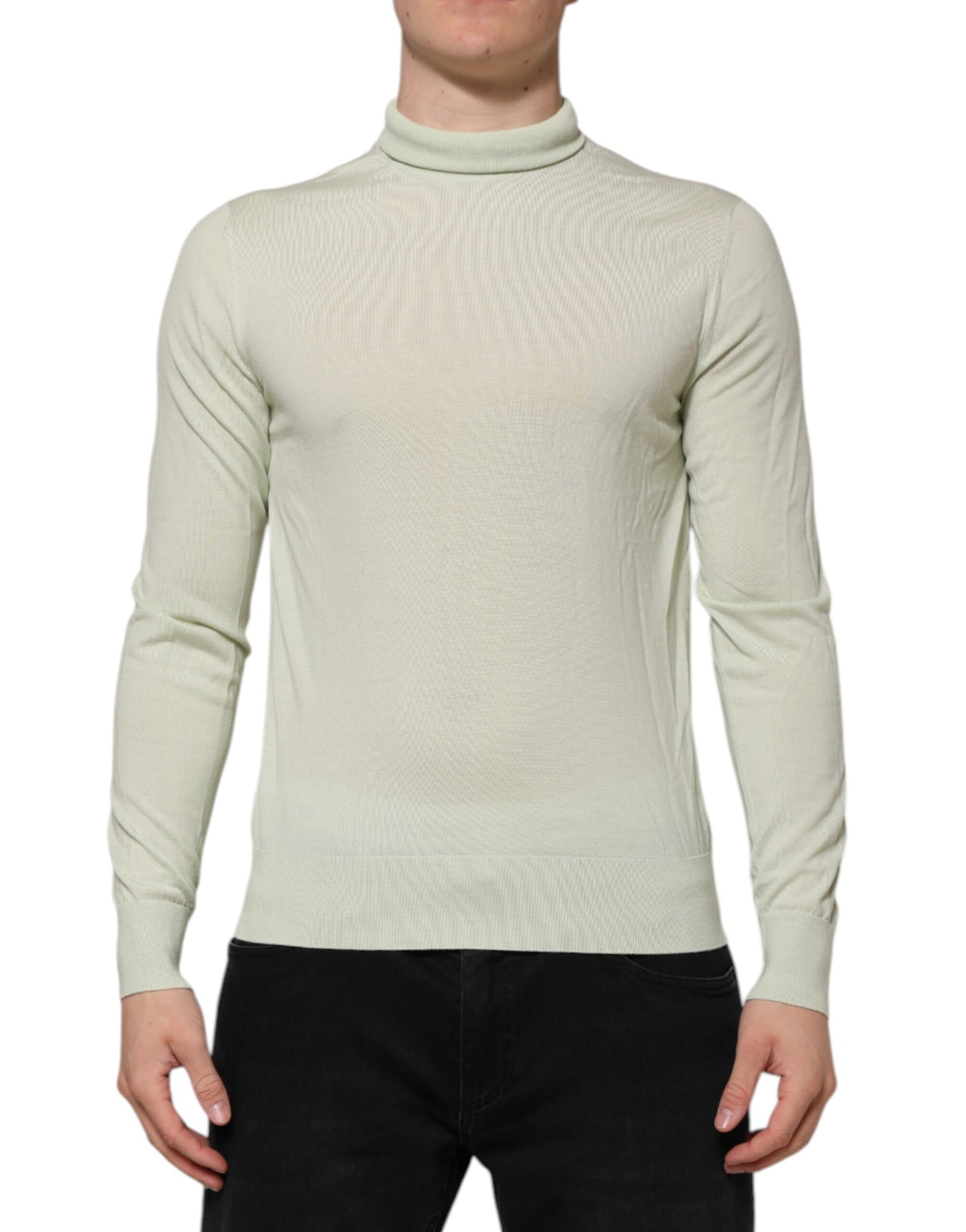 Dolce & Gabbana Mint Green Wool Turtleneck Pullover Sweater | Regal Royce