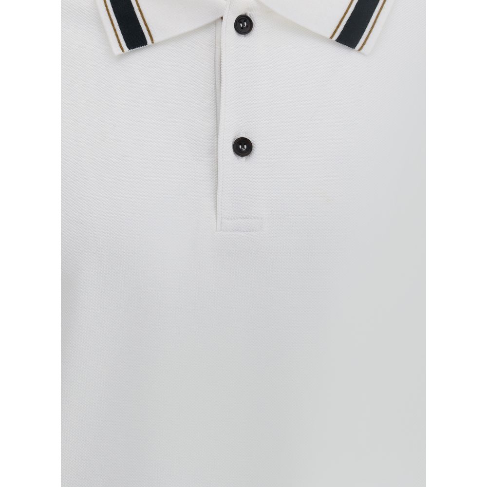 Ferragamo White Cotton Polo Shirt | Regal Royce