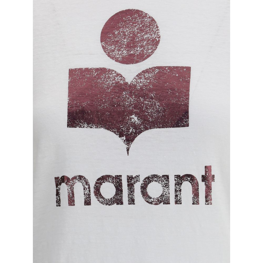 Marant Etoile White Linen T-Shirt | Regal Royce