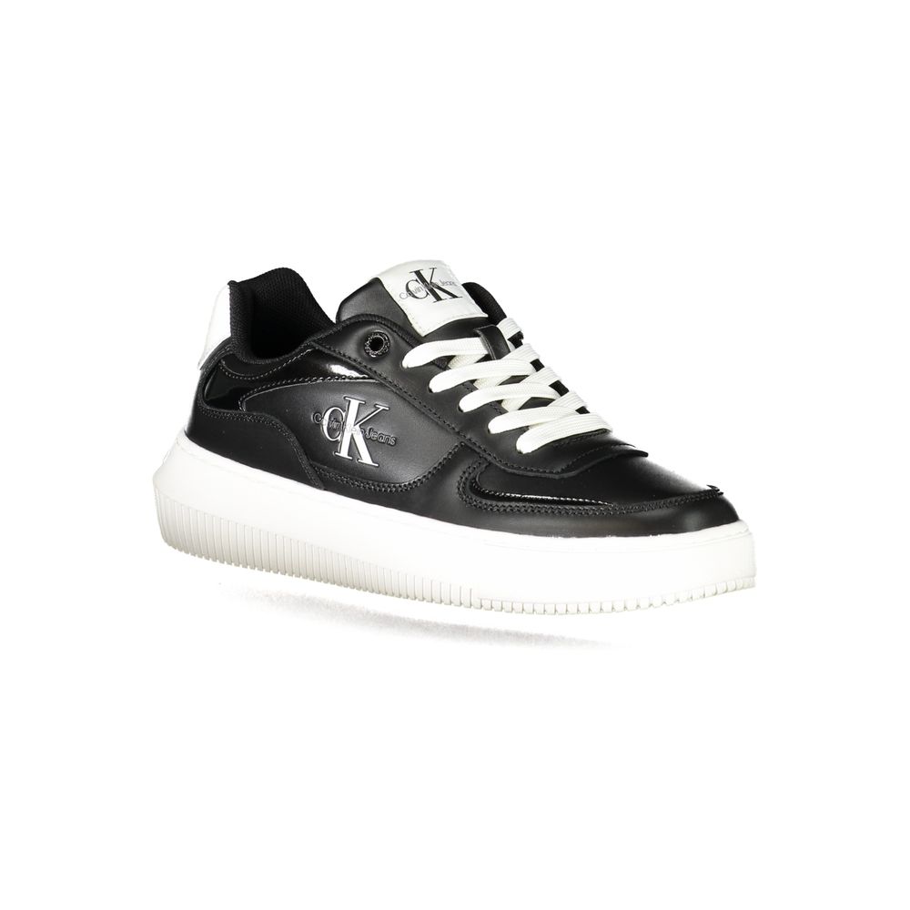 Calvin Klein Black Polyurethane Women Sneaker | Regal Royce